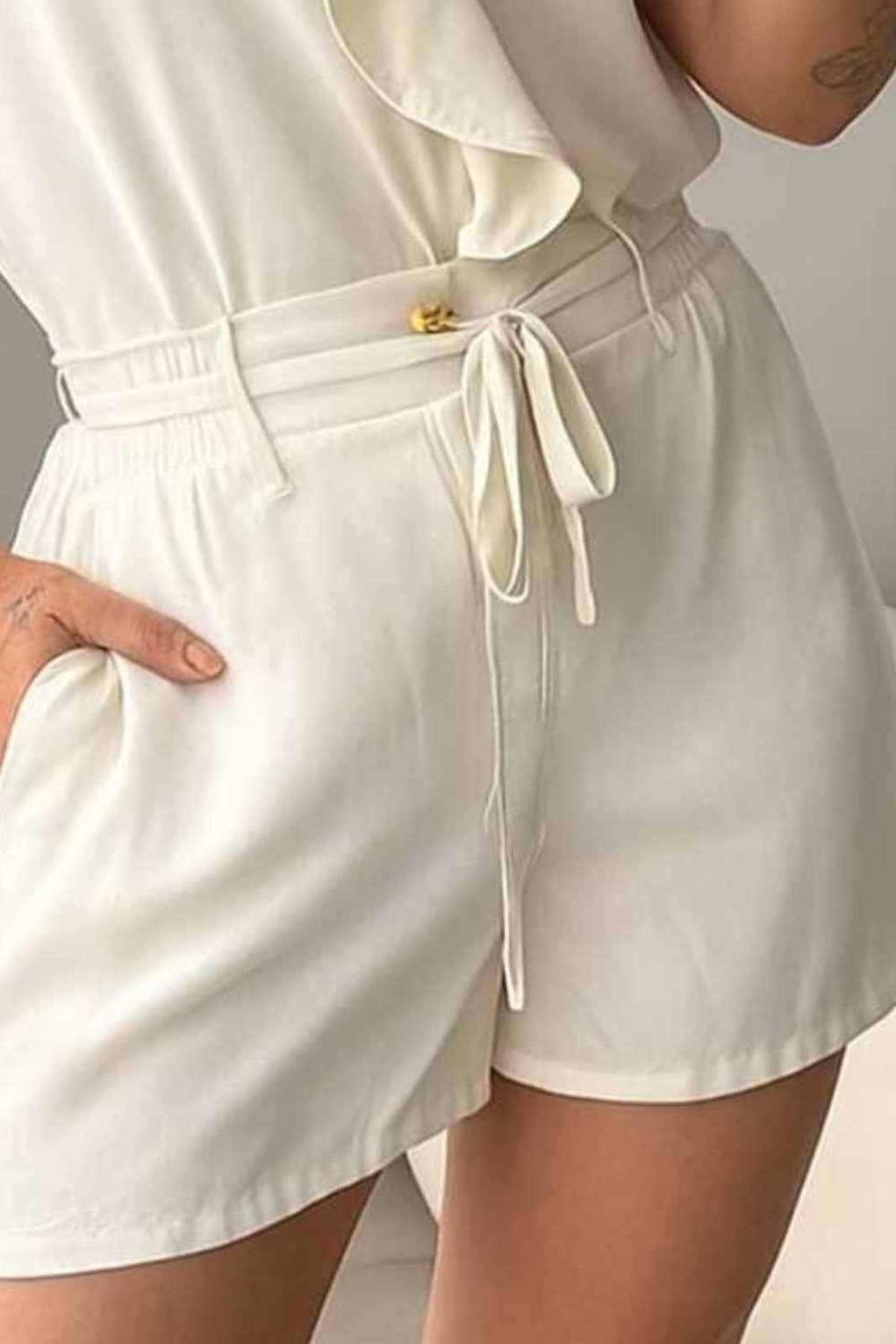 Short Vanibele Crepe Off White