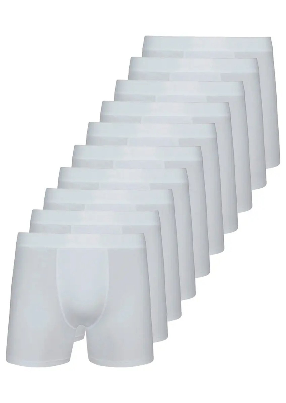 Kit com 10 Cuecas Boxer Lupo 615-002 Branco