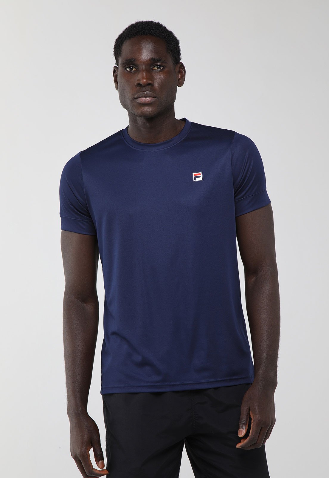 Vista 2 Camiseta Masculina Fila Player II Mar azul marinho Fila azul marinho
