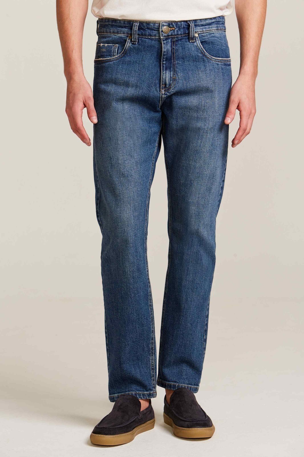 Calça Jeans Dirty Azul Médio Zapälla Jeans
