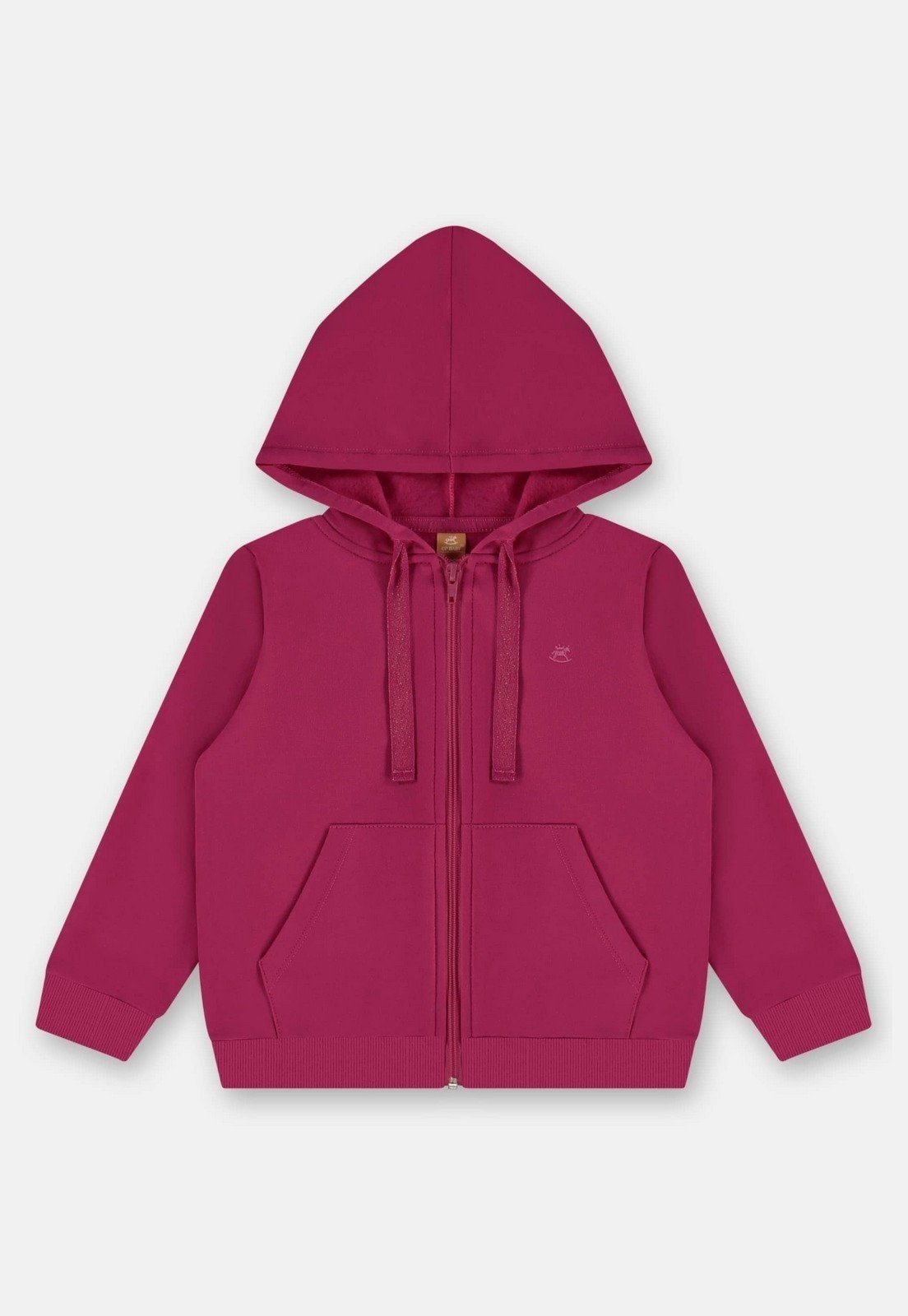 Infantil – Jaqueta Feminina em Molecotton Básico Up Baby Rosa