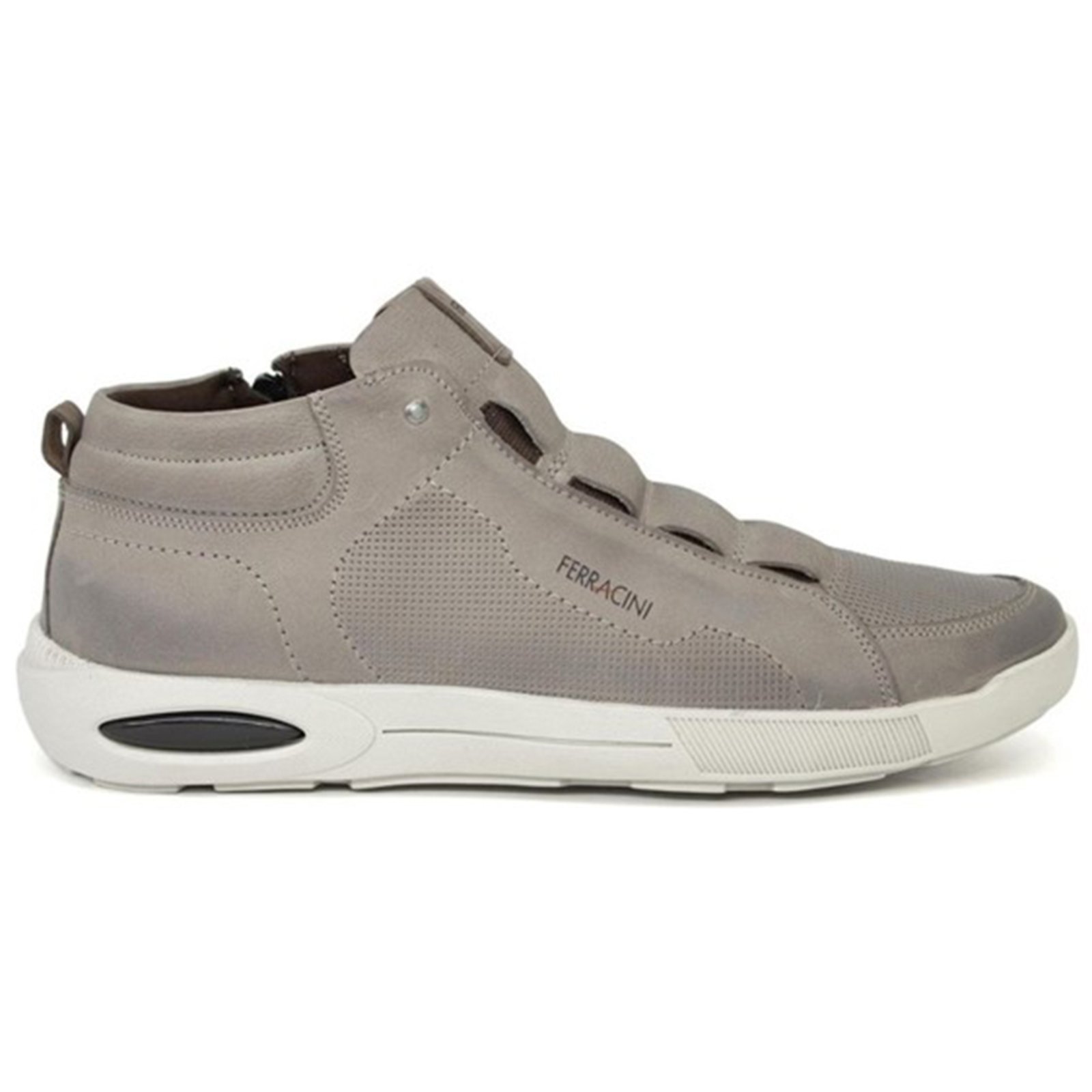 Sapatênis Ferracini Masculino de Couro Casual Pulse Cinza