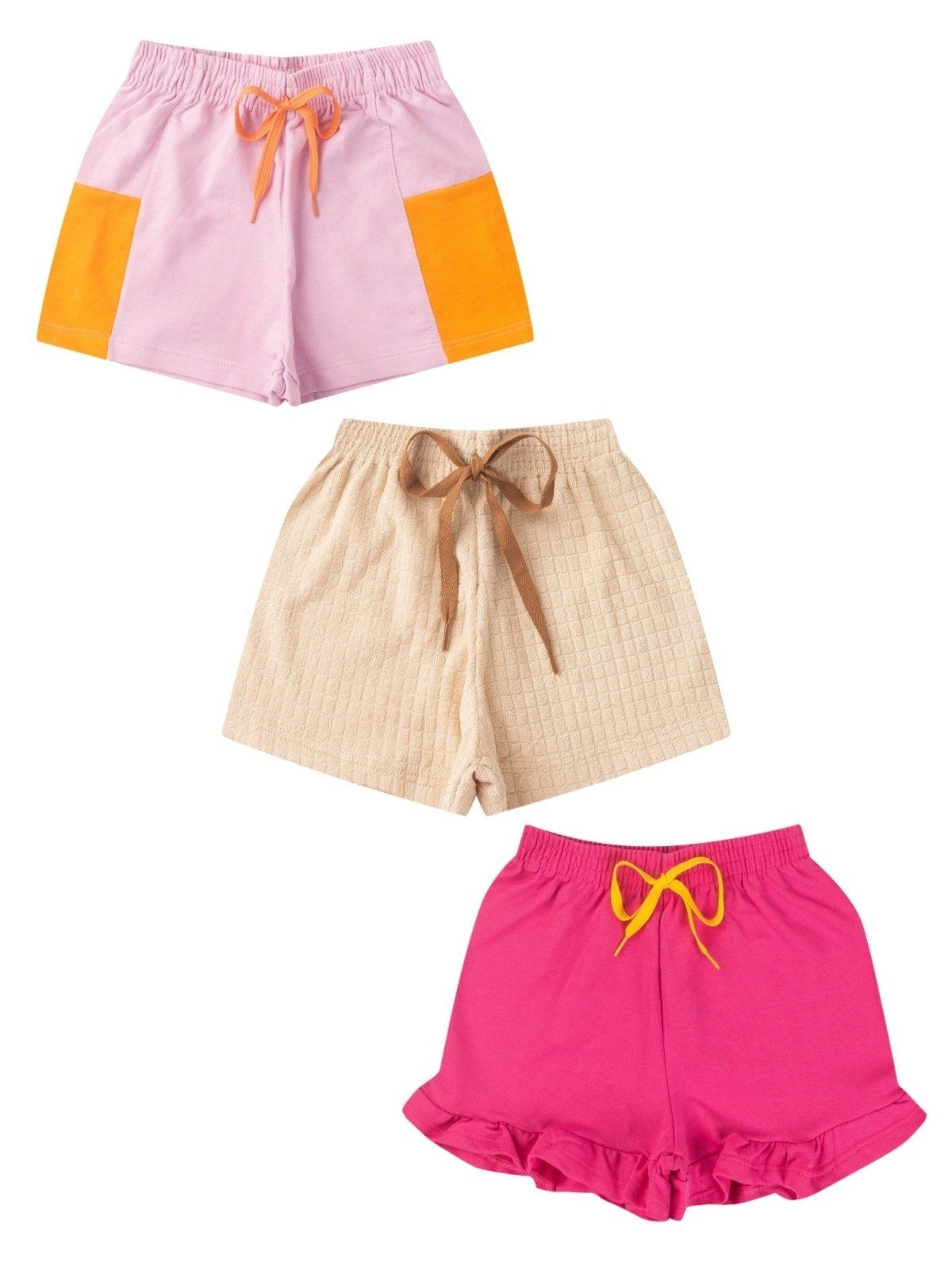 Infantil – Kit Sortido Platinum 3 Shorts – Saia Feminino Avulso Multicolorido