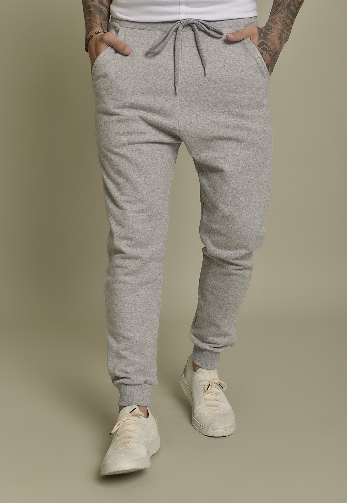 Calça de Moletom Masculina Jogger com Cordão Dialogo Jeans