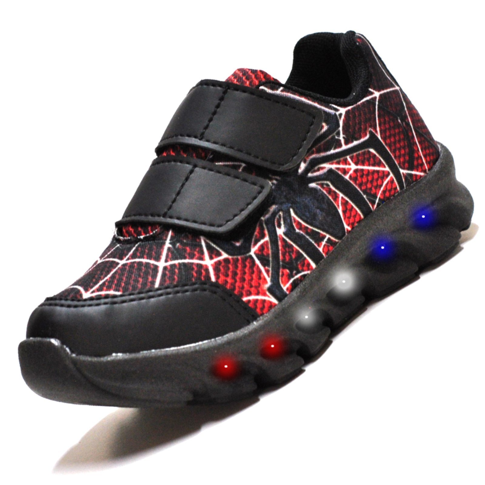 Infantil – Tenis Masculino de Led Aranha Calce Facil Original