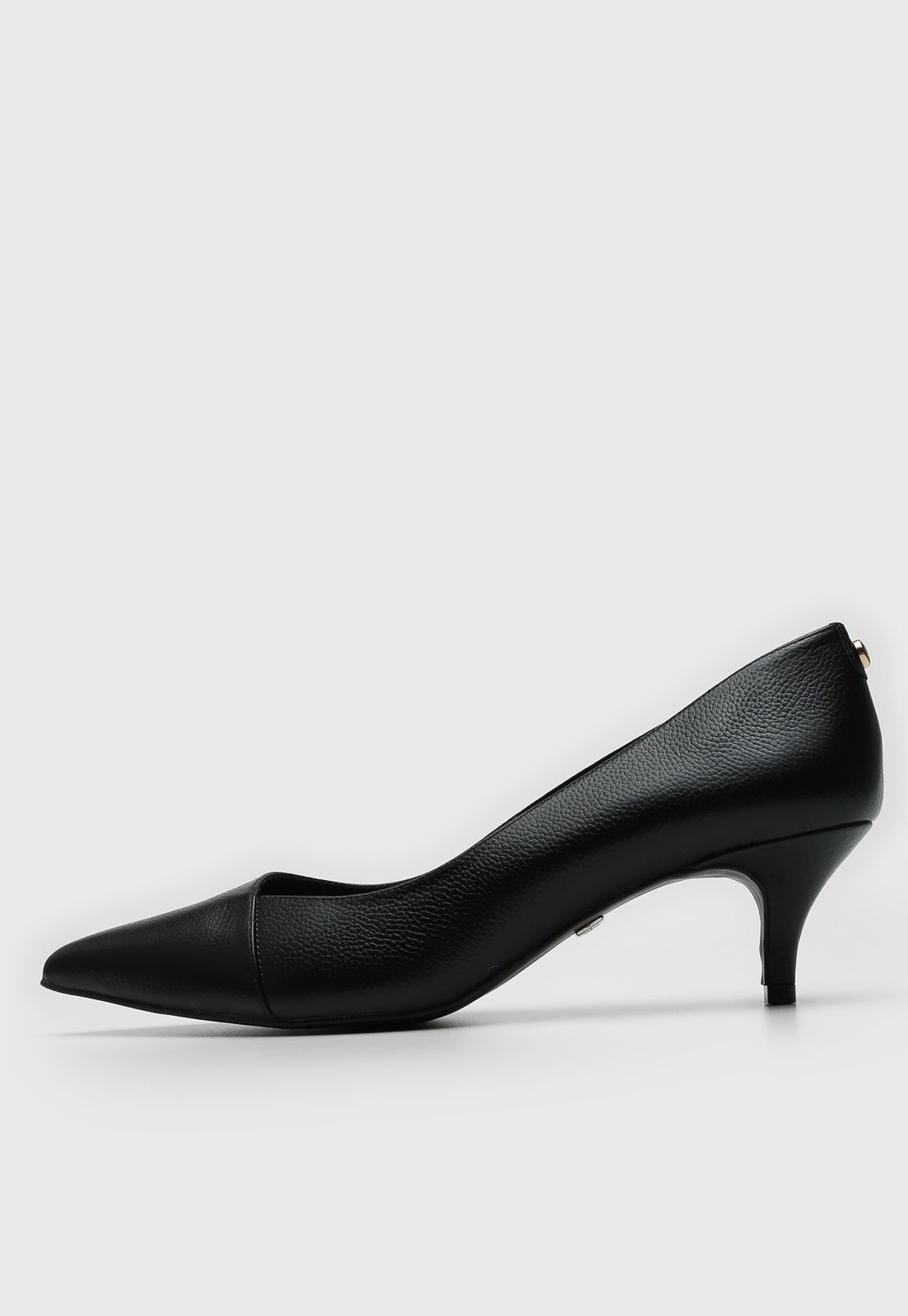Scarpin Couro Jorge Bischoff v Salto Fino Preto