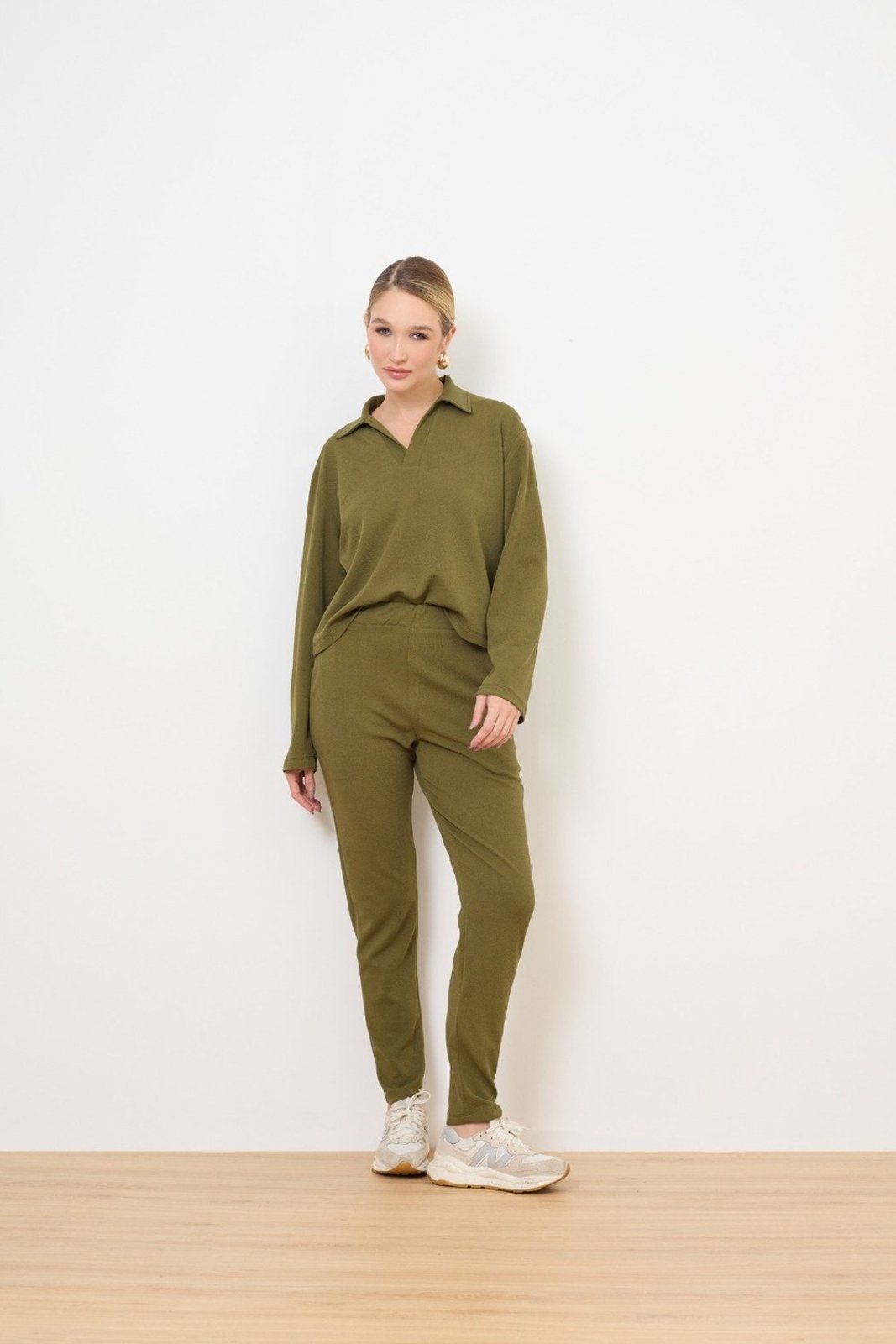 Calça Vanibele Malha Verde Militar