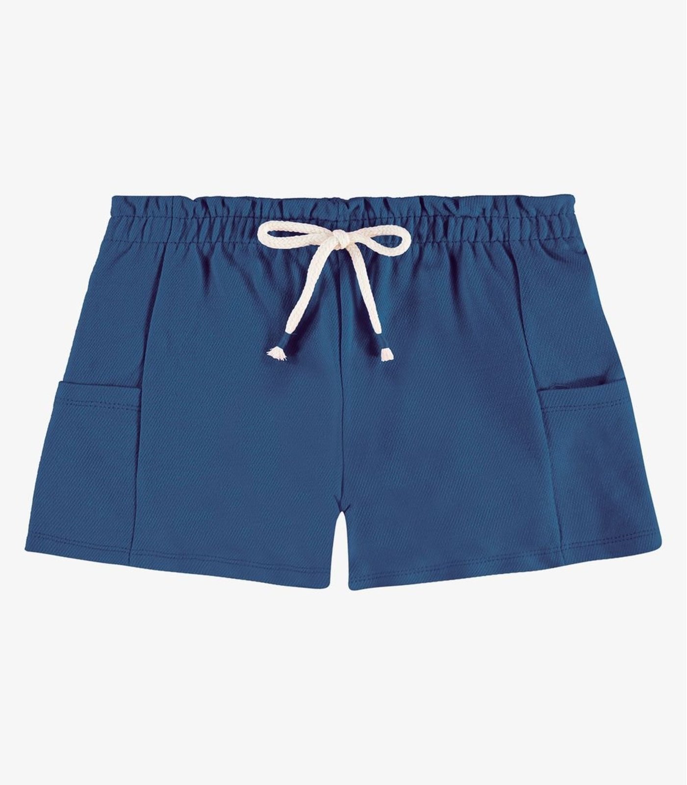 Infantil - Shorts Feminino Moletom Rovi Azul