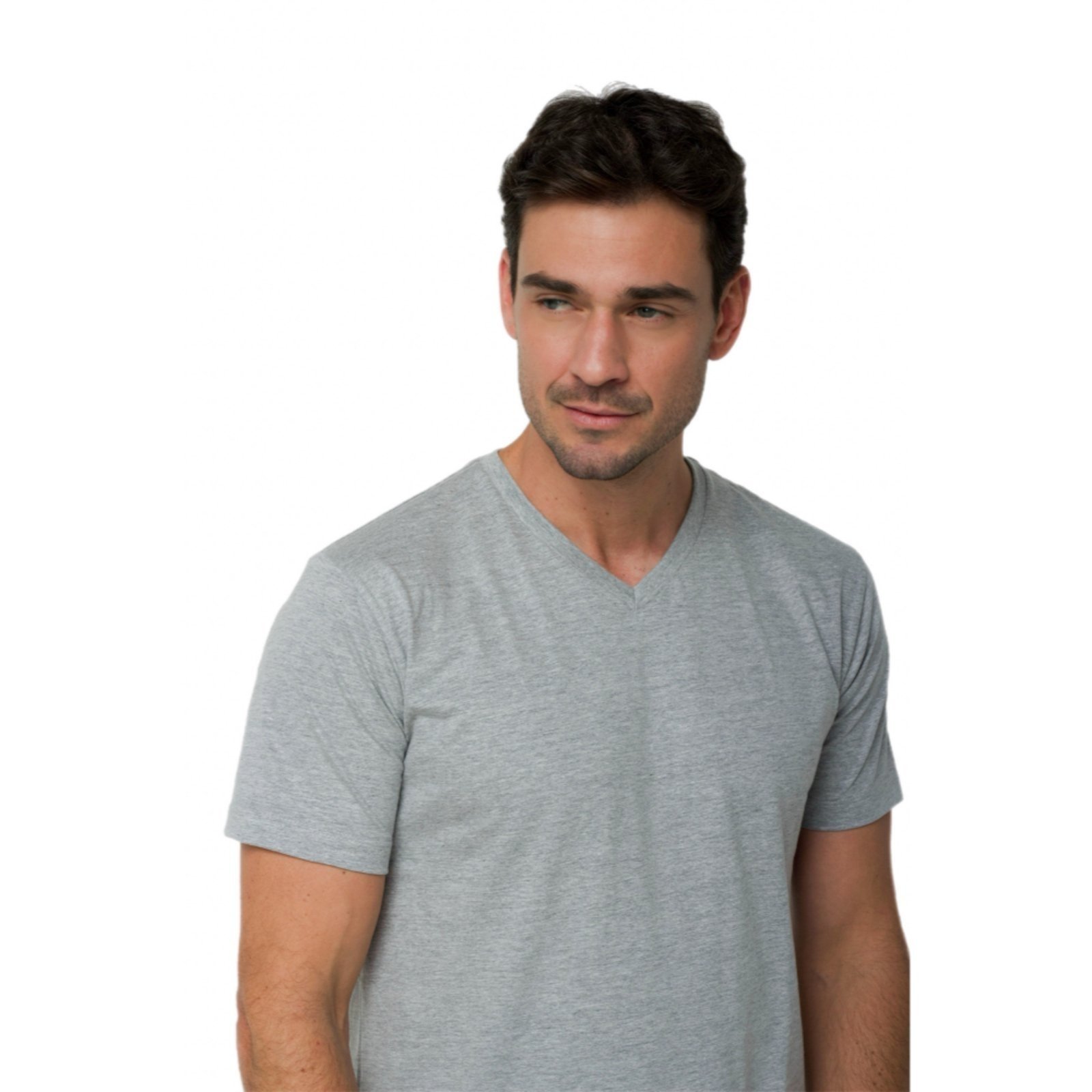 Camiseta Pima V iuseu cinza