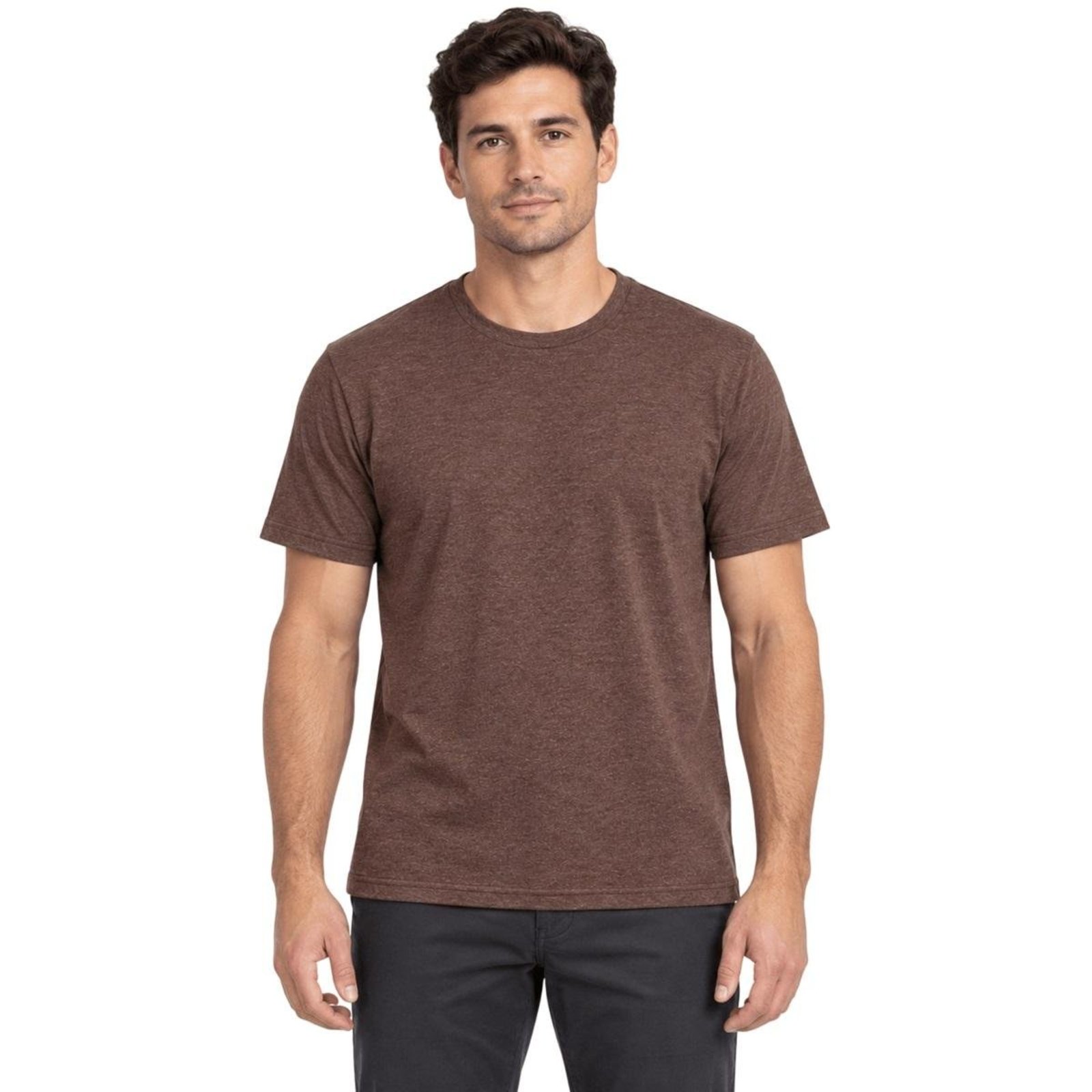 Camiseta Manga Curta Slim Masculina Ogochi 006490003 Marrom