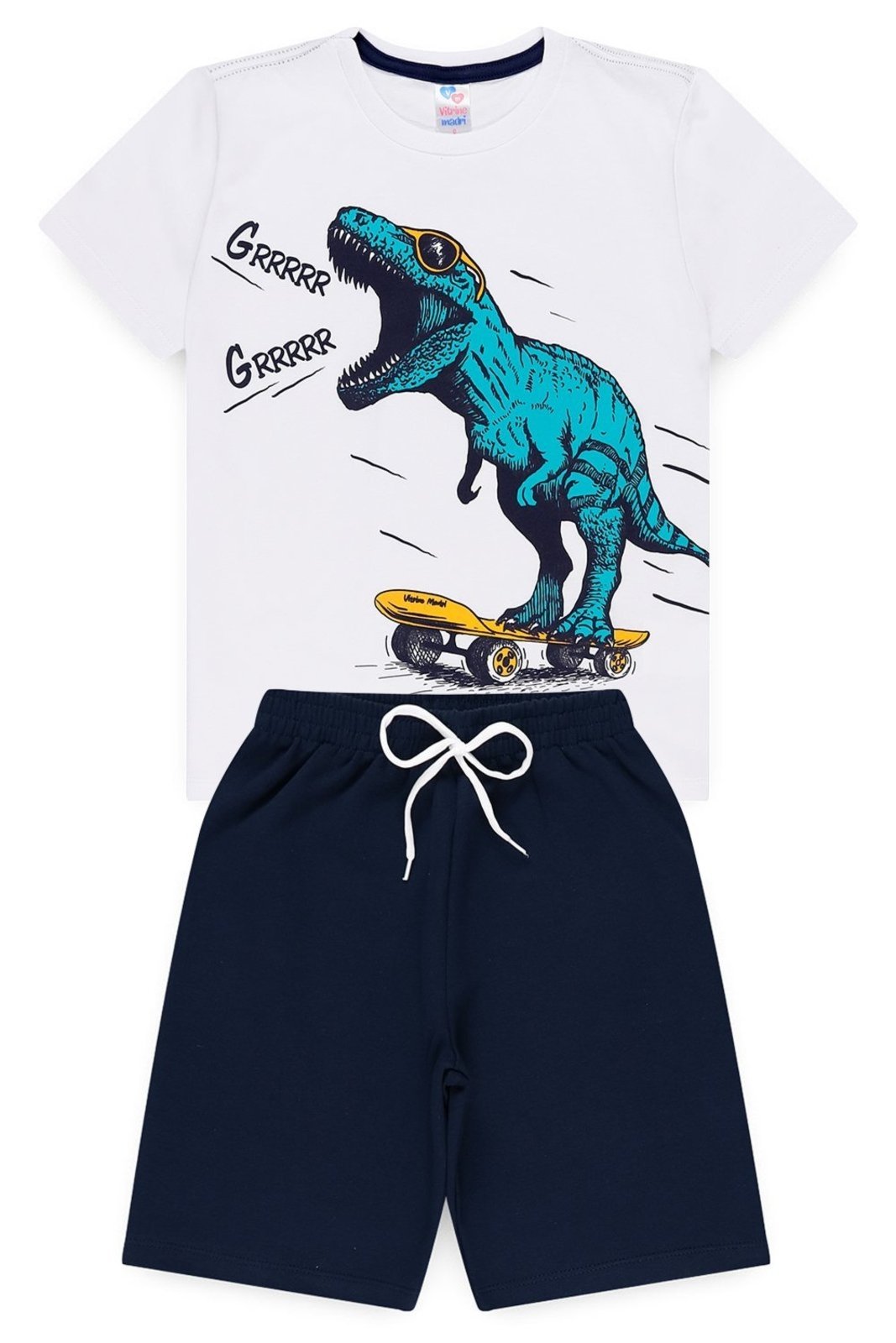 Infantil - Conjunto Verão Masculino Dino Skate