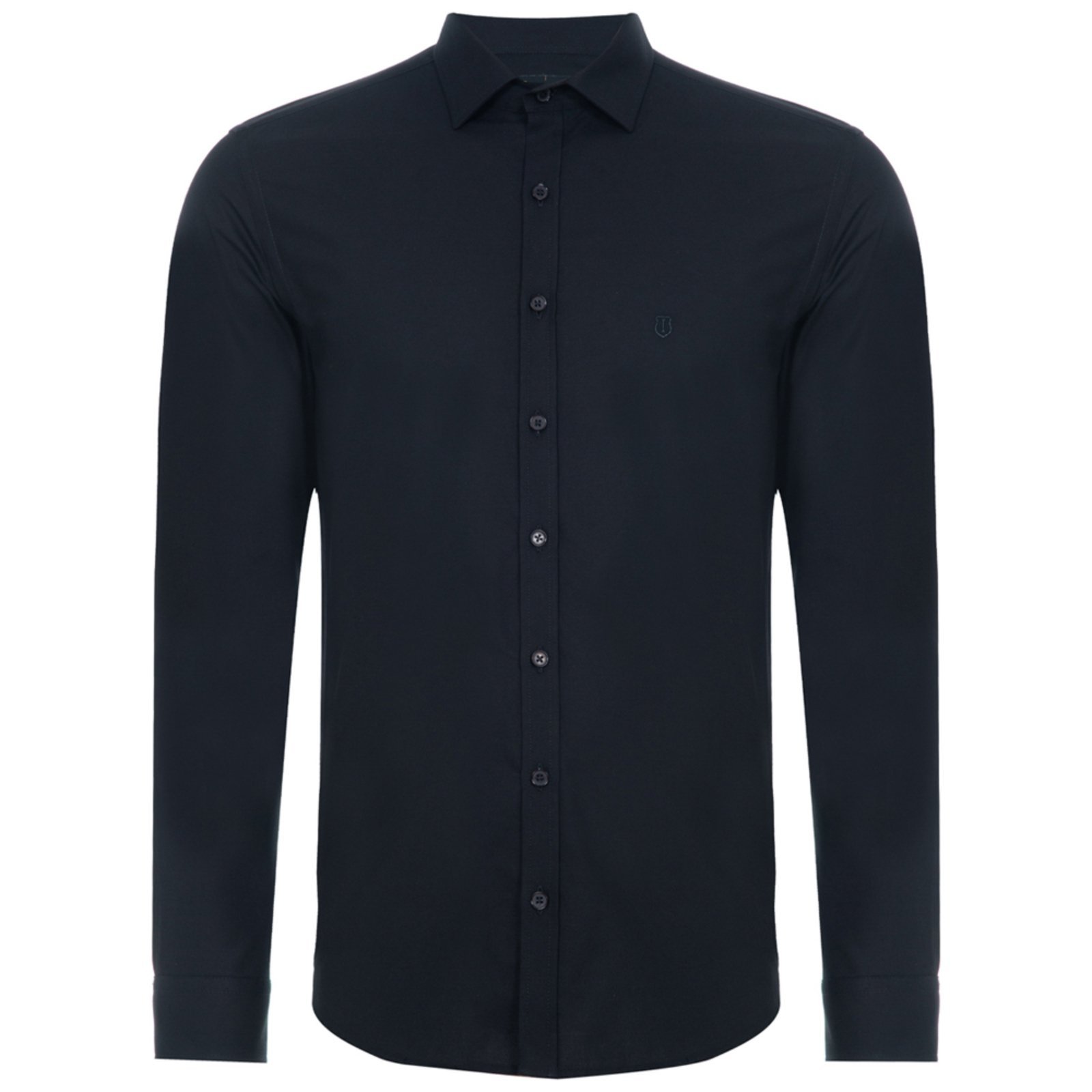 Camisa Individual Slim Lisa In25 Preto Masculino