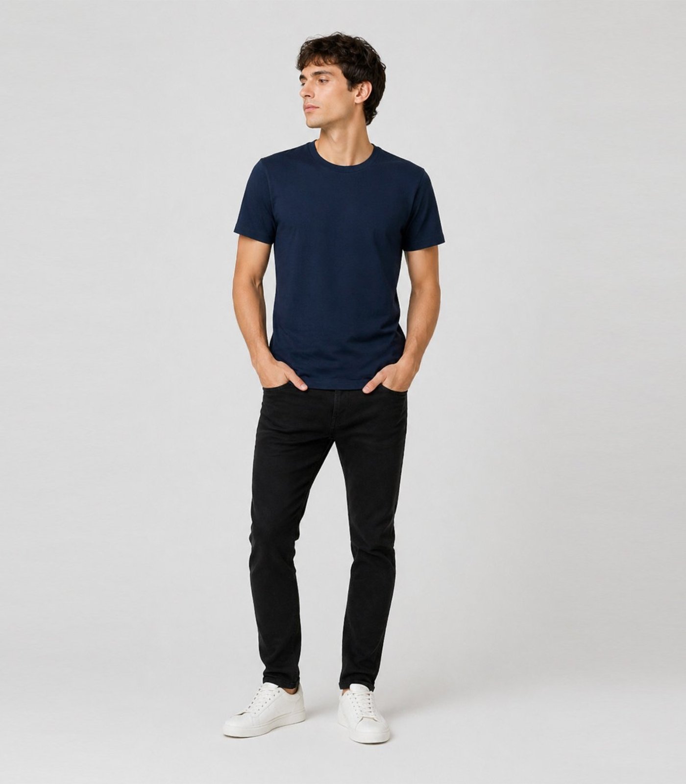 Camiseta Masculina Manga Curta Básica Select Azul