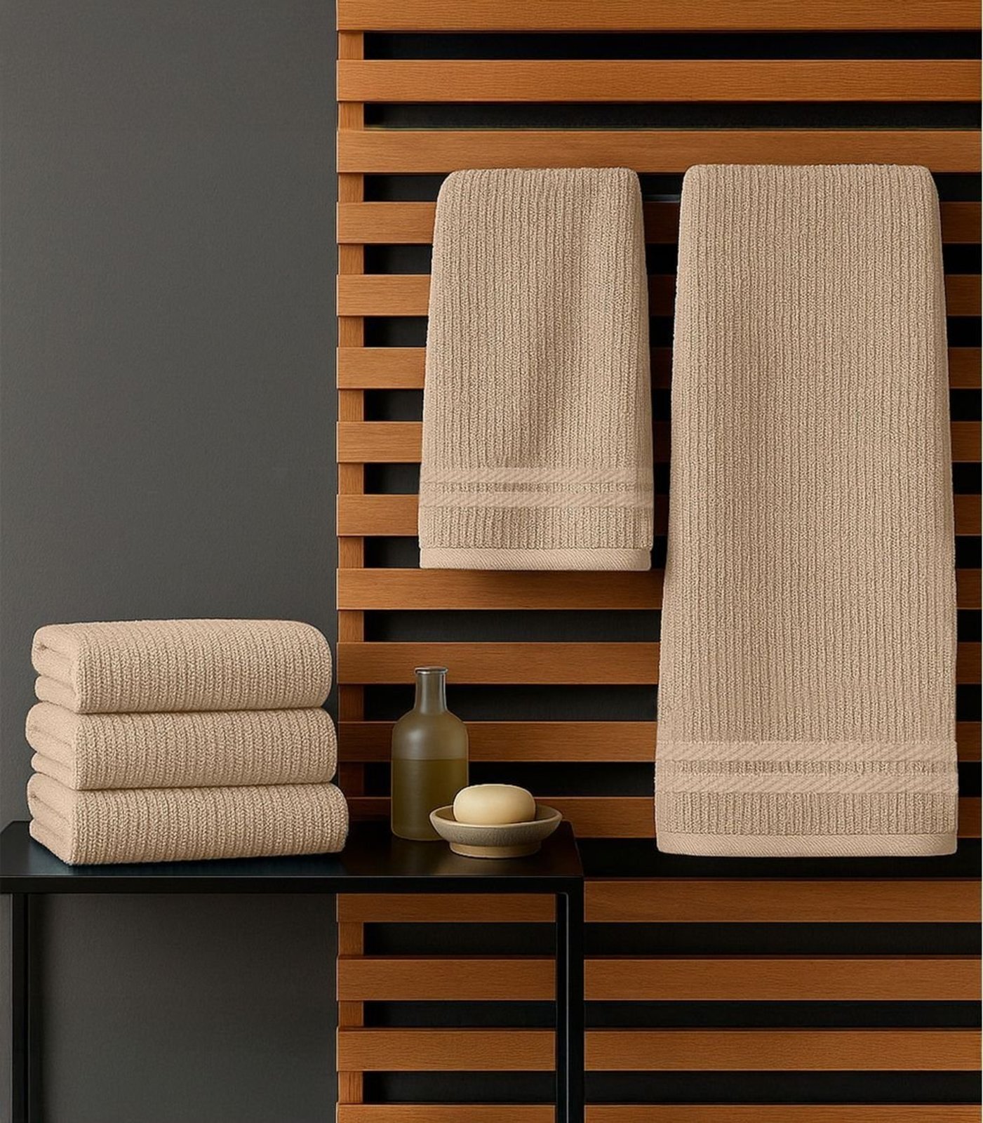 Kit Toalha De Rosto E Banho Algodão Rovitex Home Marrom