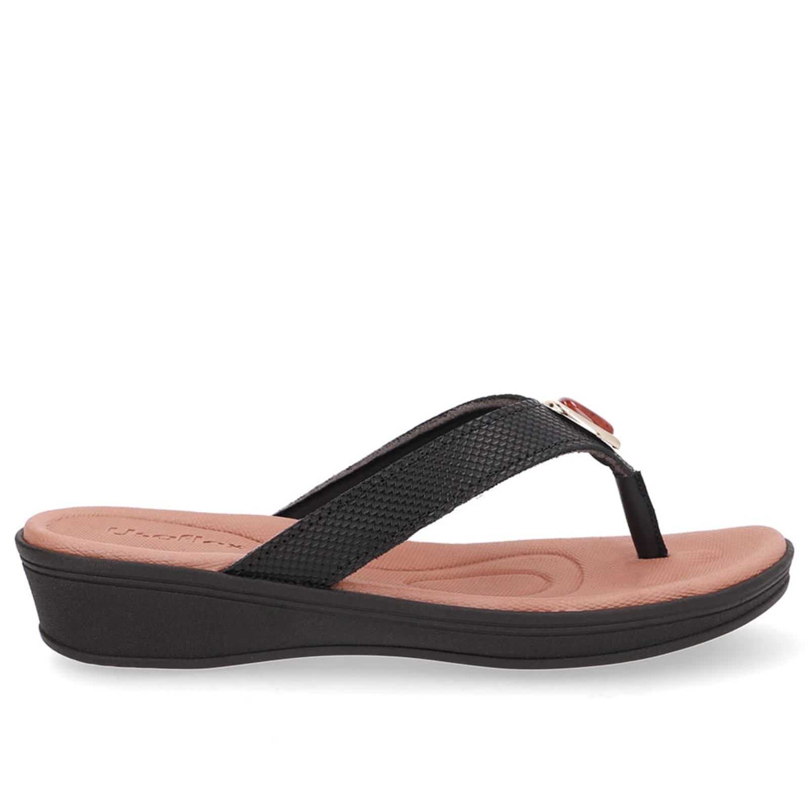 Chinelo Preto Couro Básico