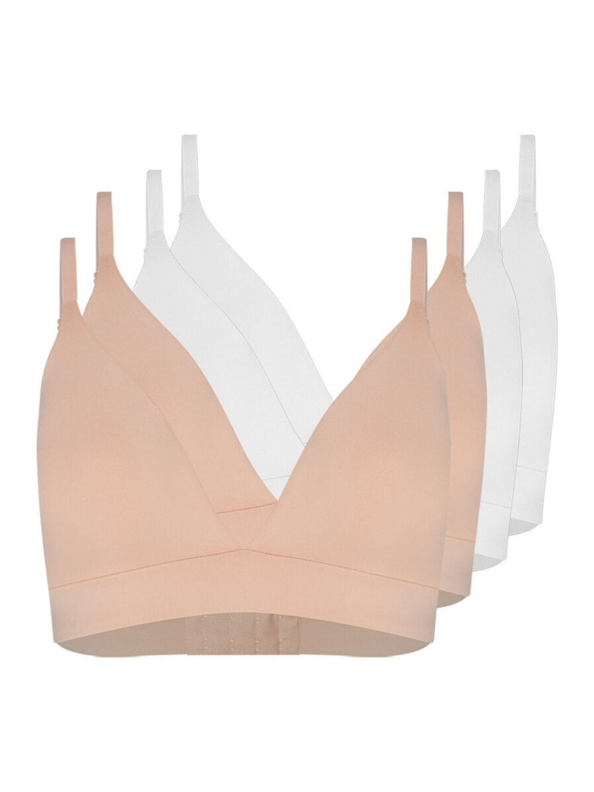 Kit com 4 Sutiãs sem Aro com Bojo Removível Hope 274840 Branco