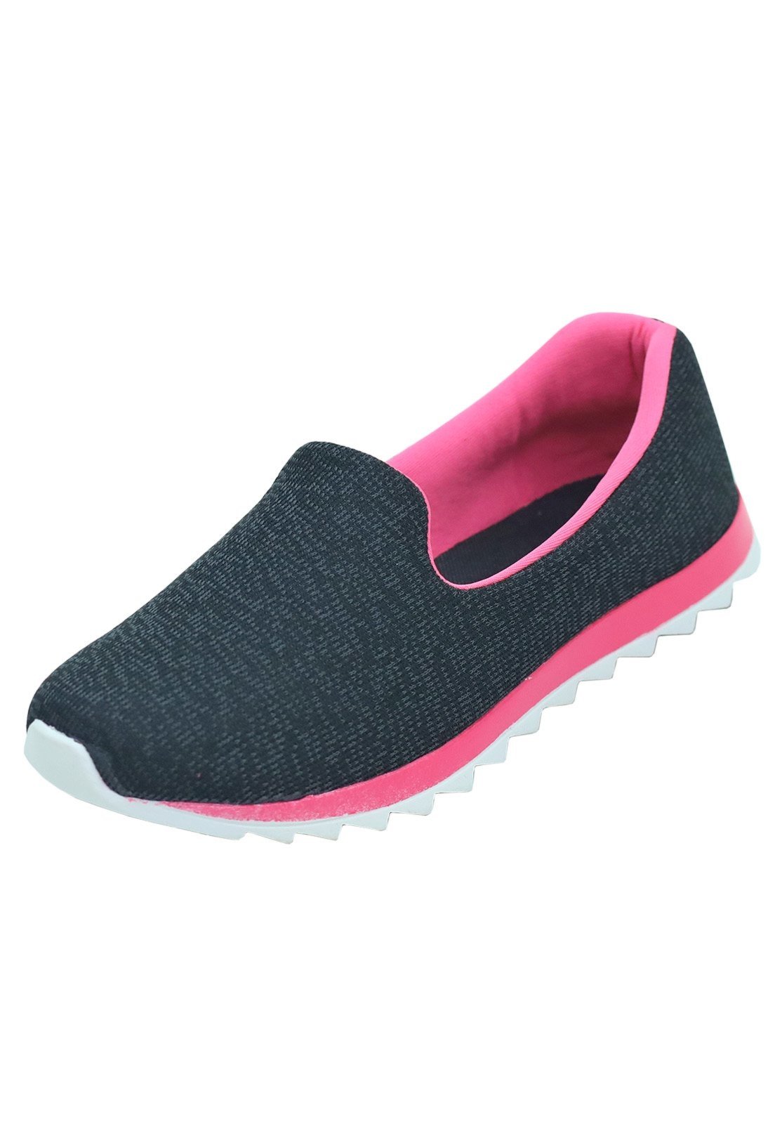 Tênis Calce Facil Donna Santa Slip On Preto/Pink