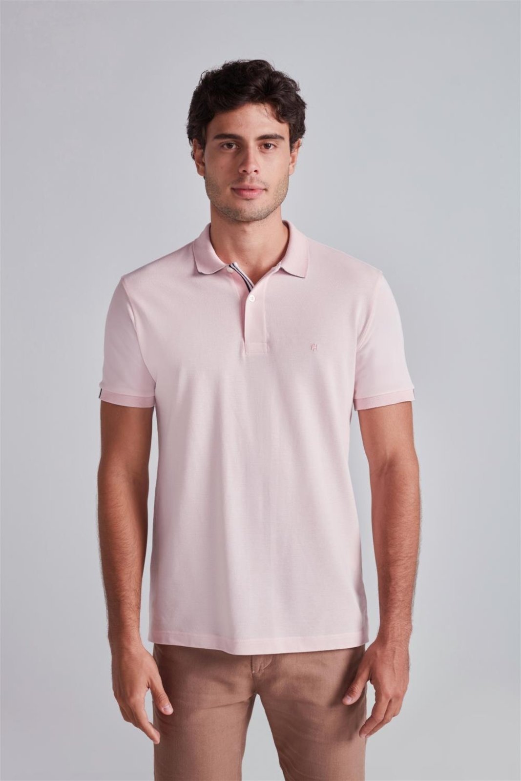 HIGHSTIL Camisa Polo Piquet Slim Fit - Rosa