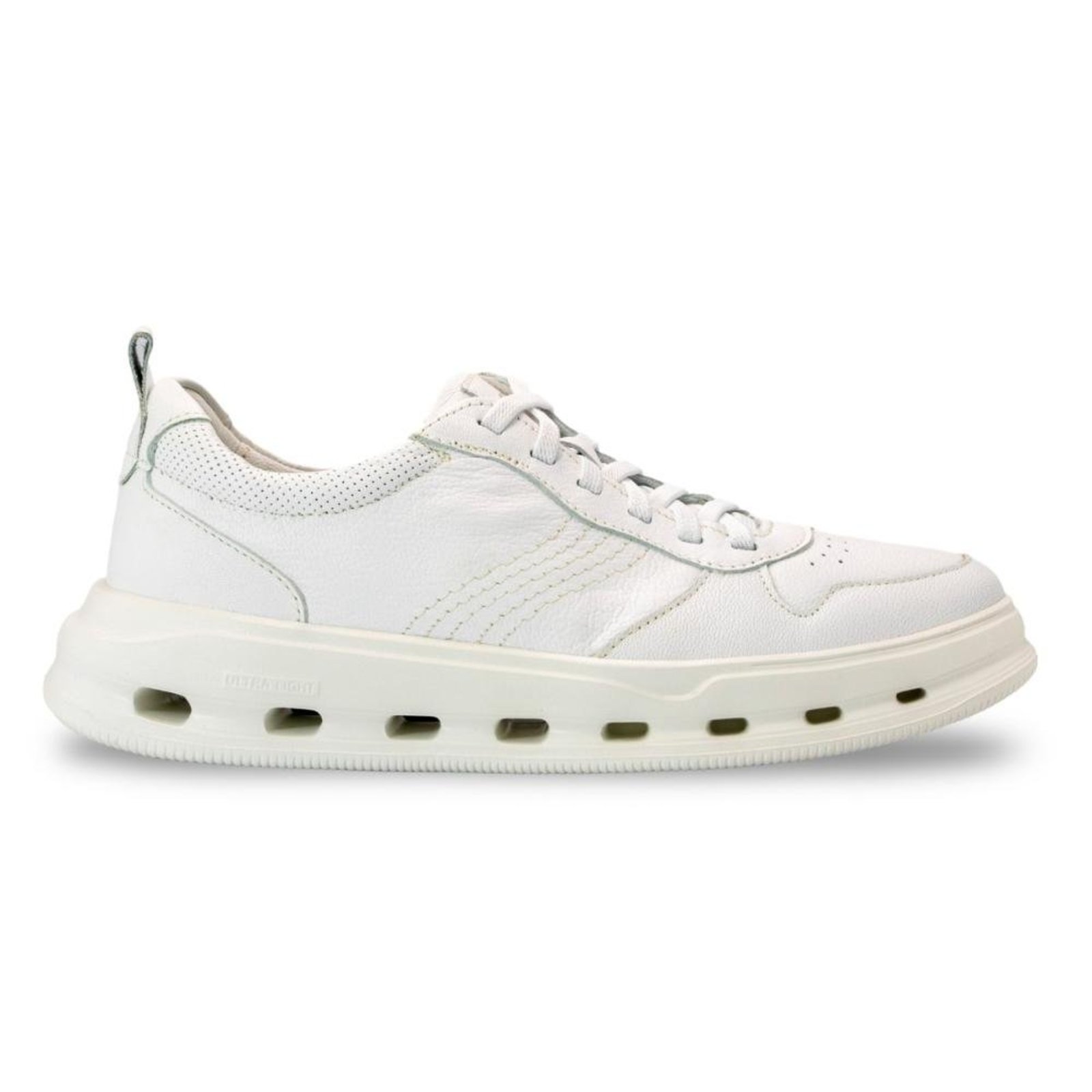 Tênis de Couro Democrata Masculino Groove Full Light 240701 Branco