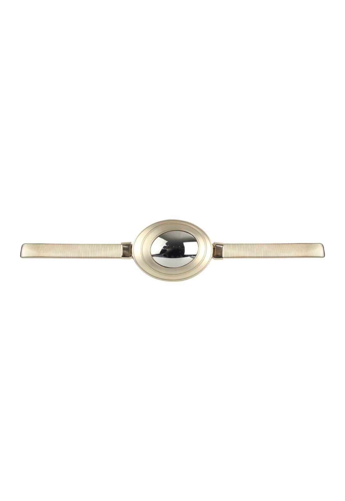 Cinto Nua Duza Elástico Metal Ouro com Prata