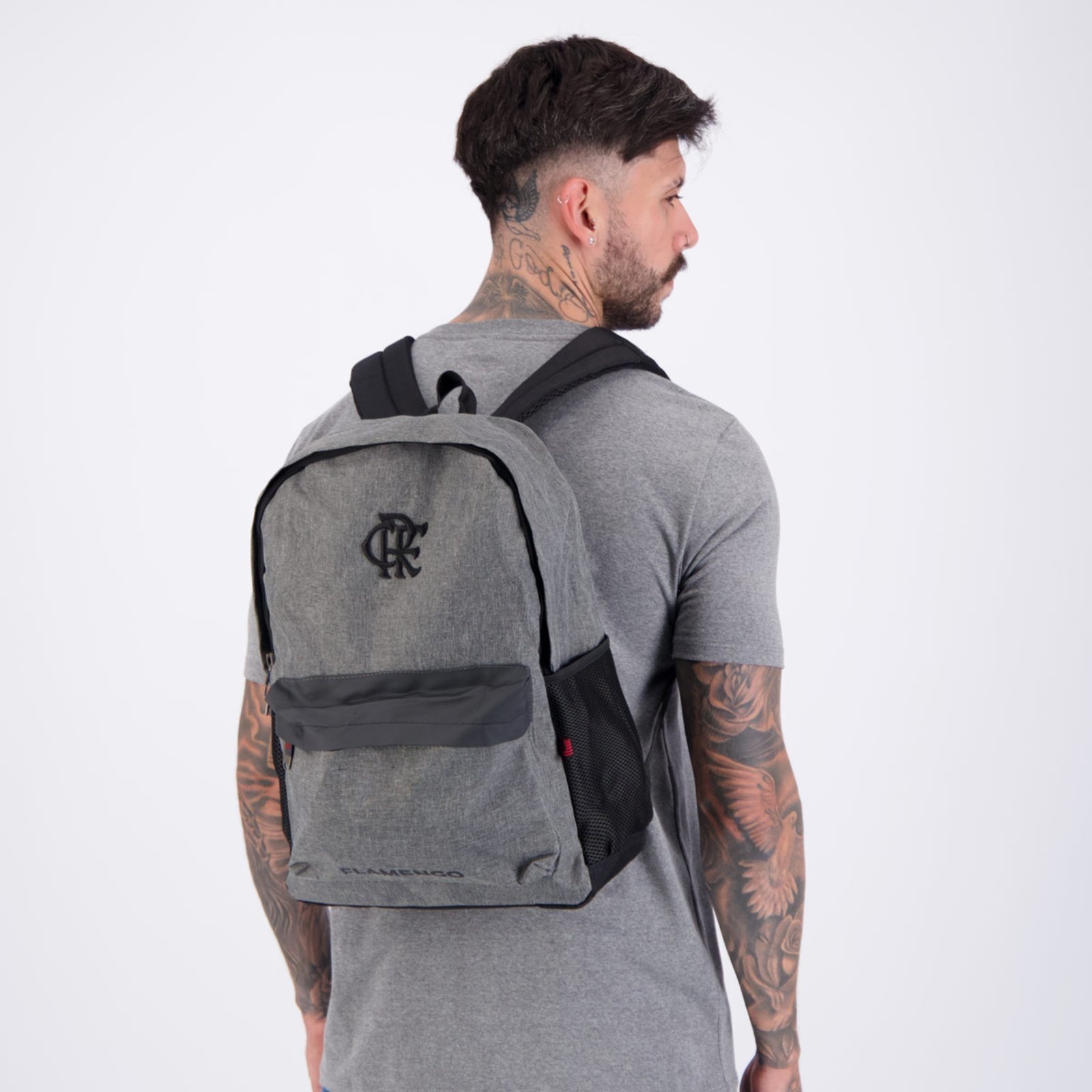 Infantil – Mochila Flamengo Esportiva Cinza