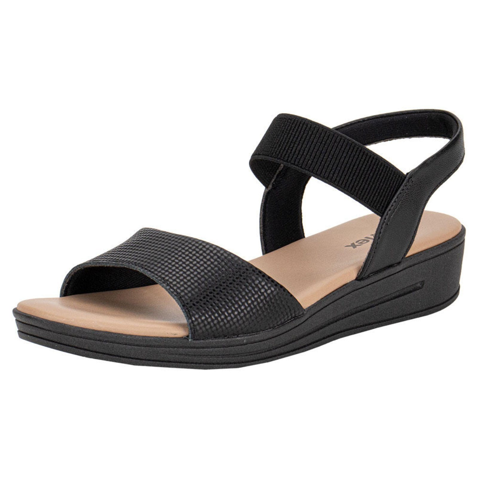 Sandália Feminina Anabela Usaflex Mm0701 0940701 Preto