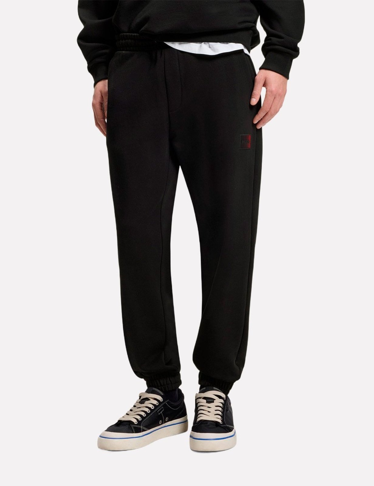 Calça Hugo Boss Masculina Moletom Relaxed Fit Danopan Preta