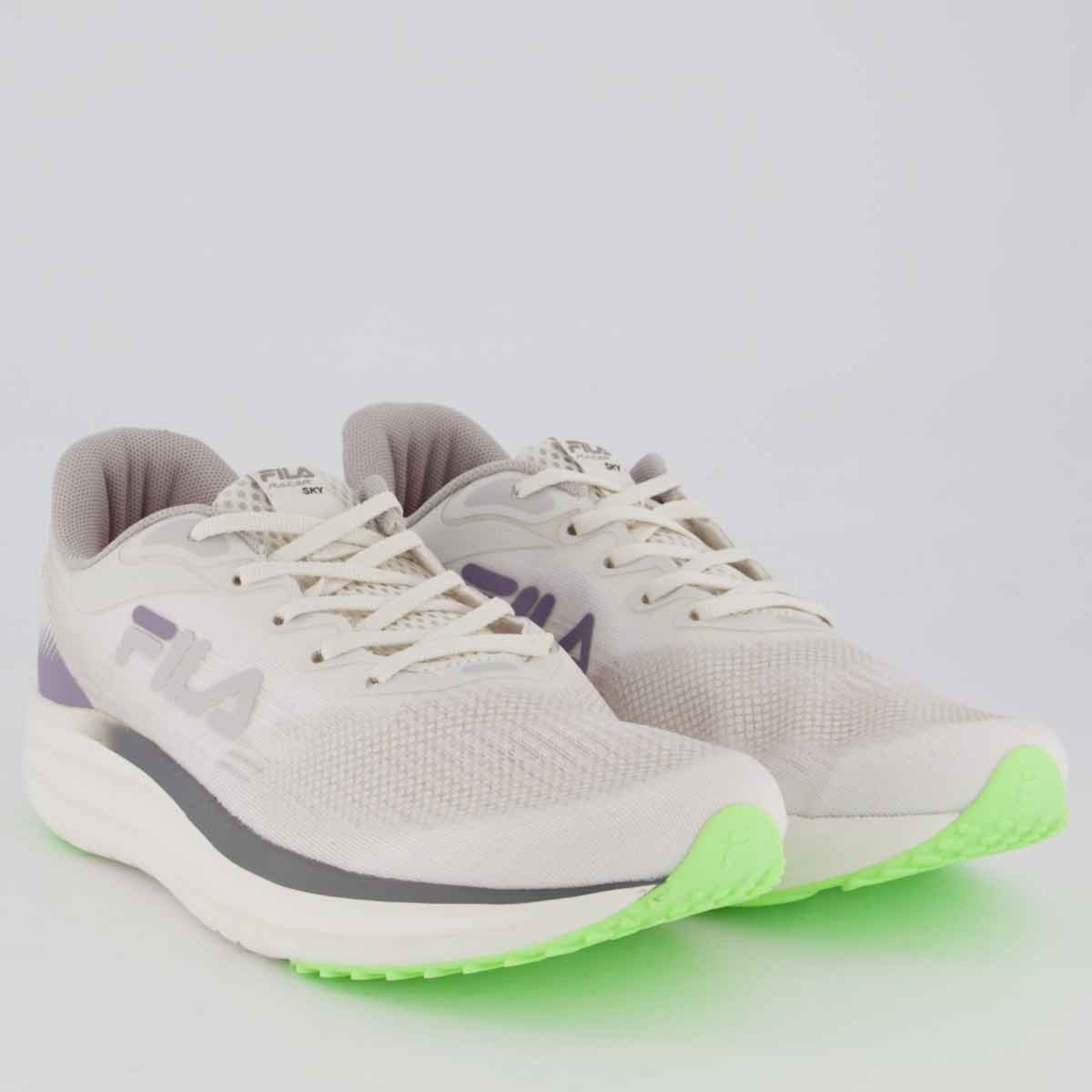 Vista 3 Tênis Fila Racer Sky Feminino e Roxo branco Fila branco