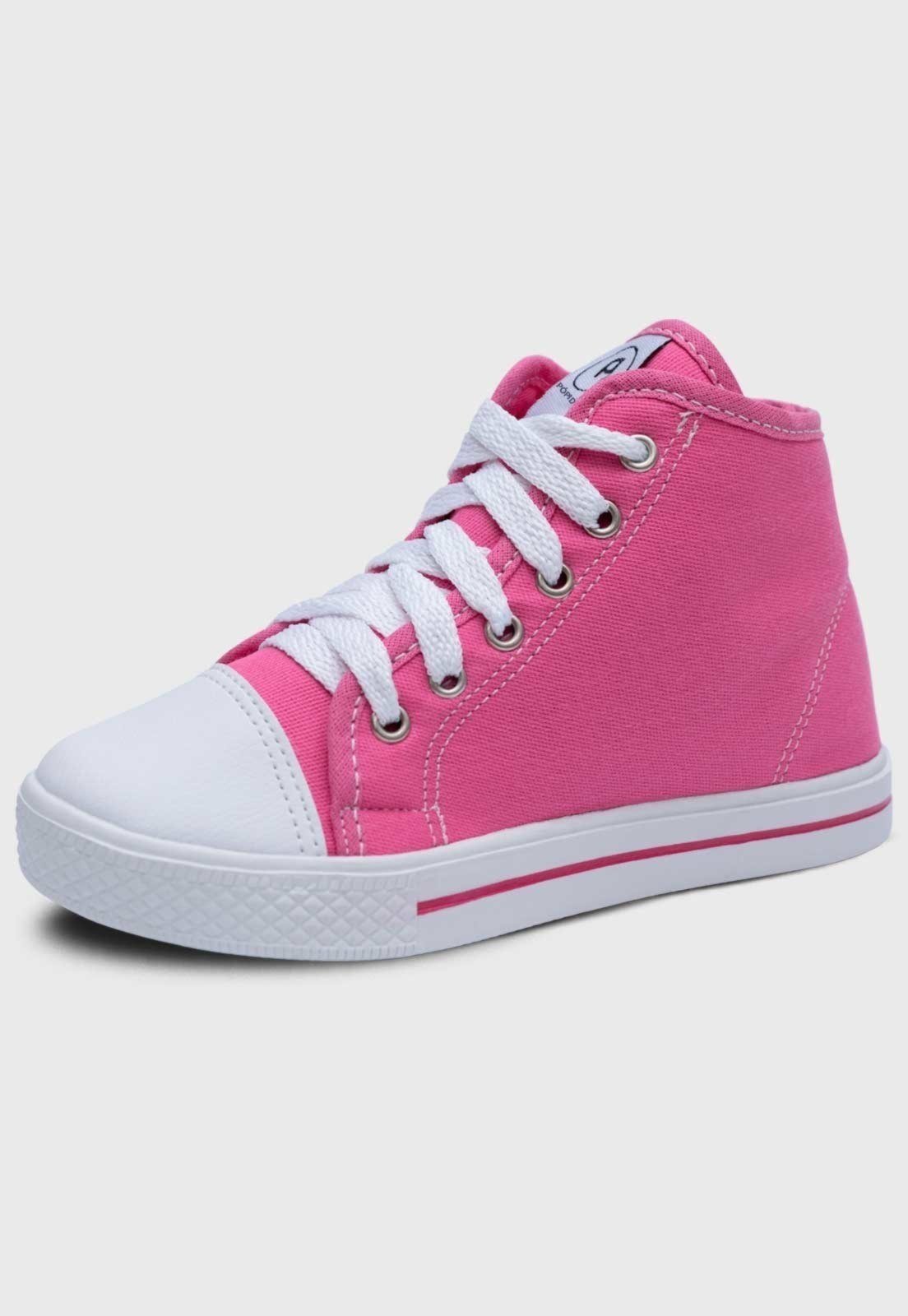 Infantil - Tênis Feminino Pop Star Pópidi Menina Cano Alto Pink