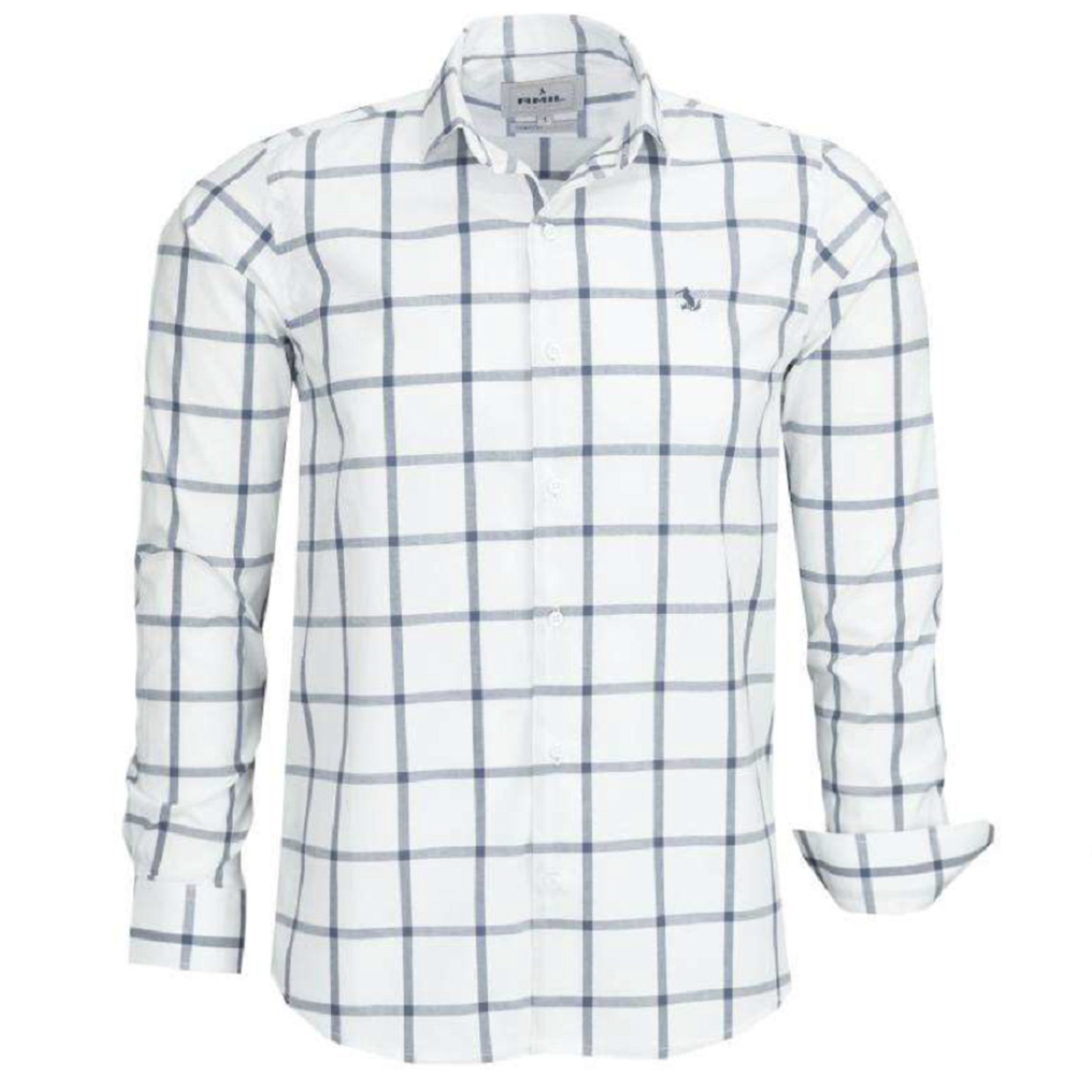 Camisa Xadrez Manga Longa De Algoão Original Amil C1