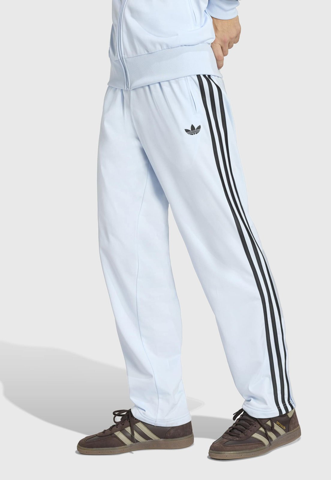Calça Masculina adidas Listras Laterais Azul Claro