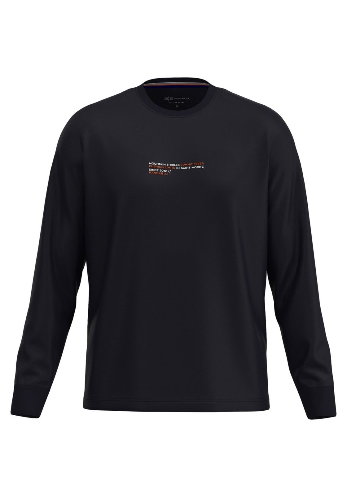 Camiseta De Mangas Longas Em Meia Malha Peletizada