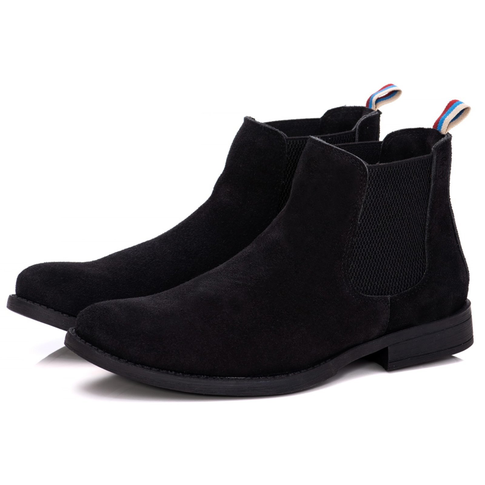 Bota Botina Chelsea Masculina em Couro Confortável Preto