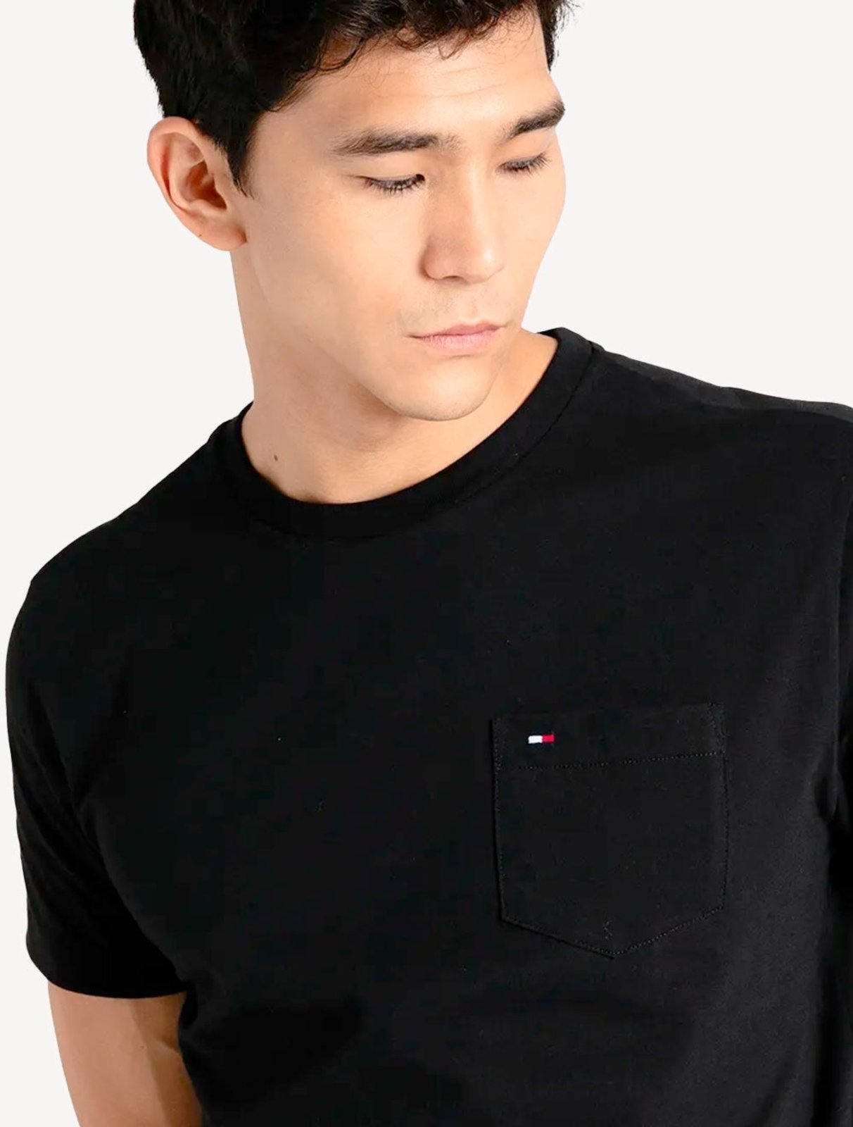 Vista 3 Camiseta Tommy Jeans Masculina Regular Pocket azul marinho Tommy Jeans azul marinho