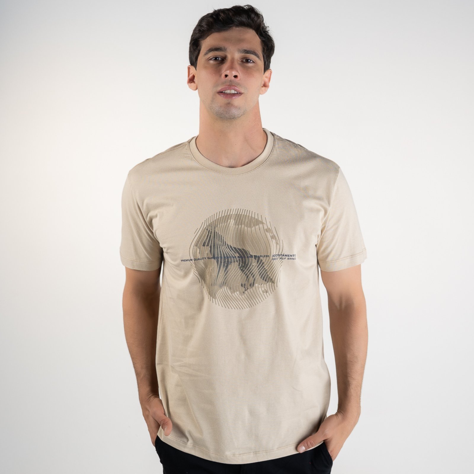 Camiseta Acostamento Bold Fearless Bege