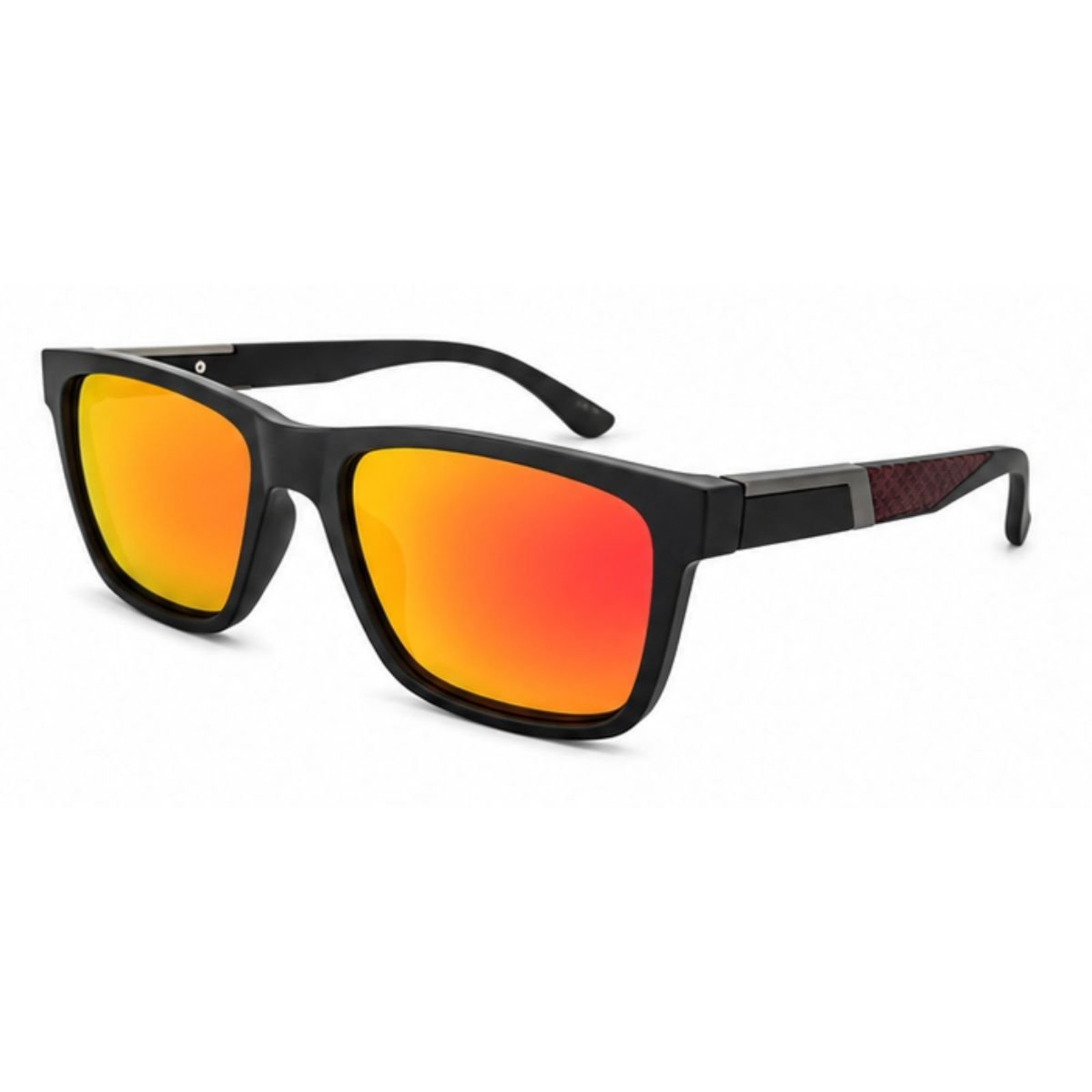 Óculos de Sol Quadrado Masculino Polarizado UV400 Premium Preto