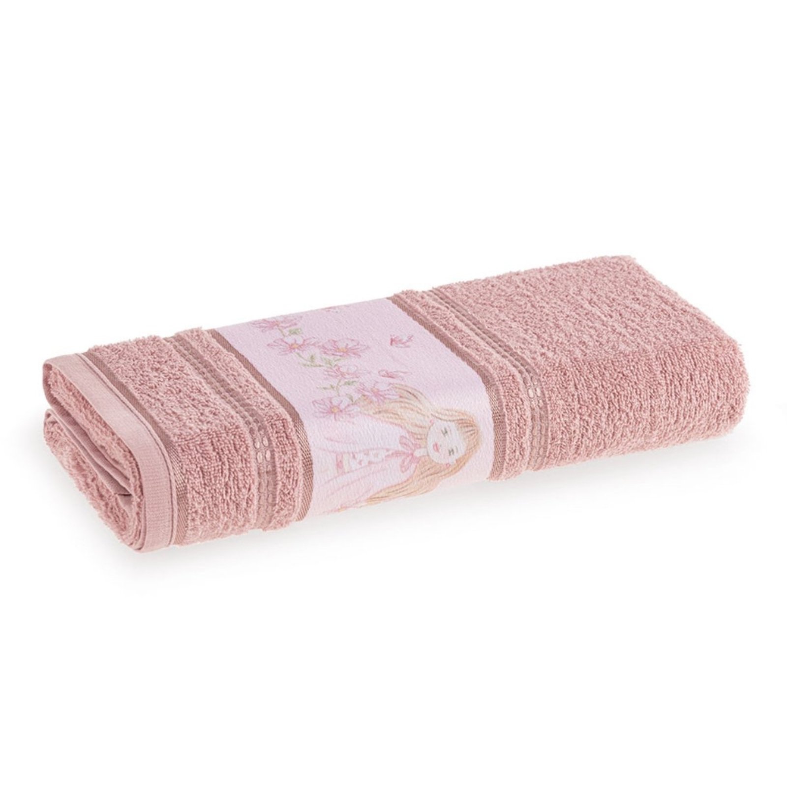 Toalha Banho Karsten Veludo Amora Pétala Rosa