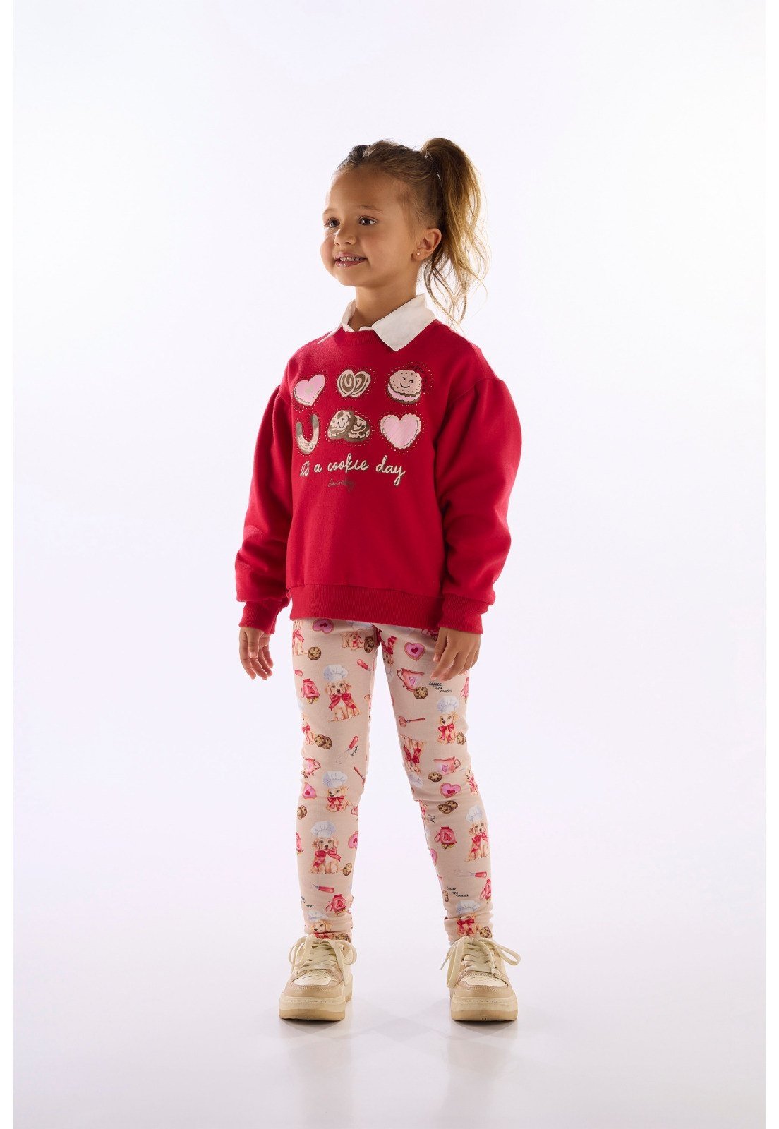 Infantil - Conjunto Cookie Mood Felpado Quimby Marrom