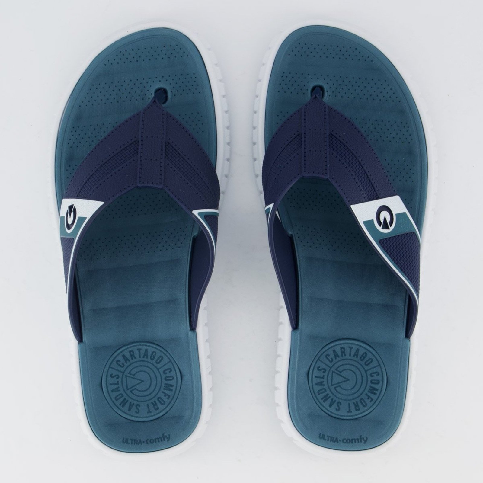 Chinelo Cartago Denver Ded Verde e Azul