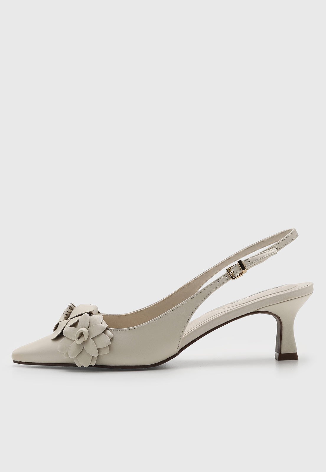 Vista 2 Scarpin Feminino Loucos e Santos Floral Off-White off-white white Loucos e Santos off-white white