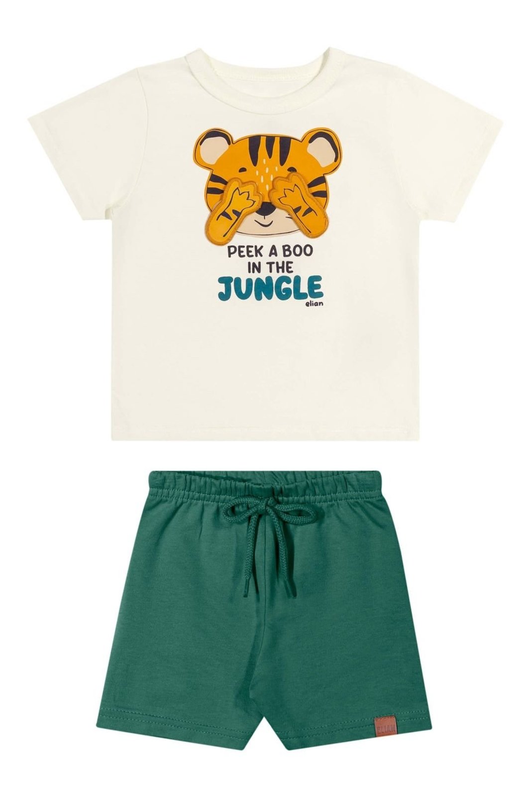 Infantil - Conjunto Menino Tigre Interativo Elian Bege
