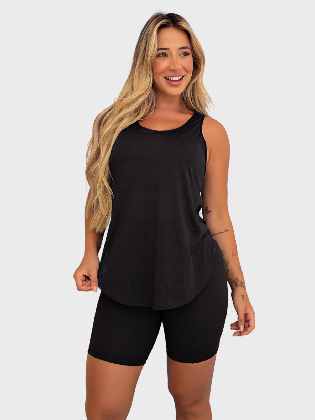 Regata Fitness Tarelles Dry Fit Tapa Bumbum Preto
