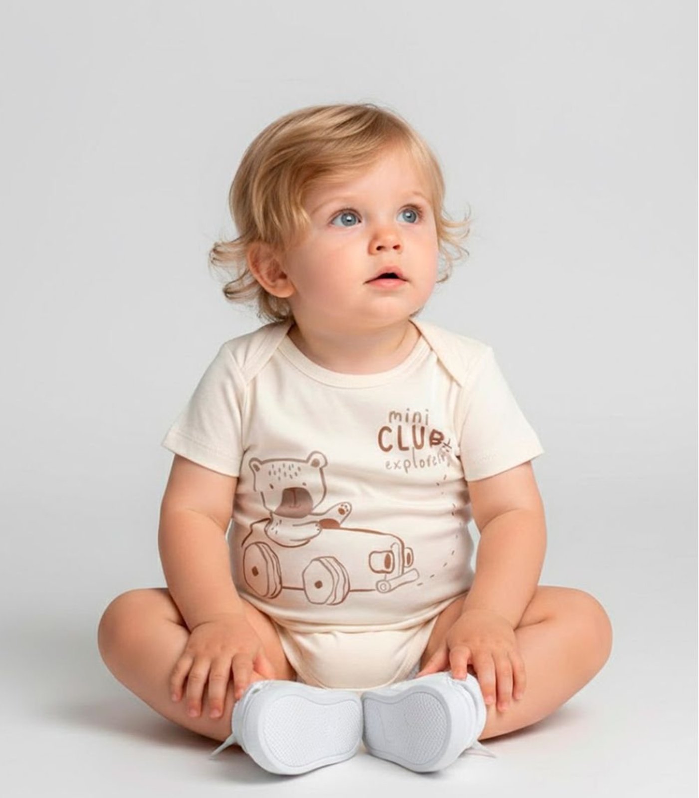 Infantil - Body Menino Trick Nick Bege