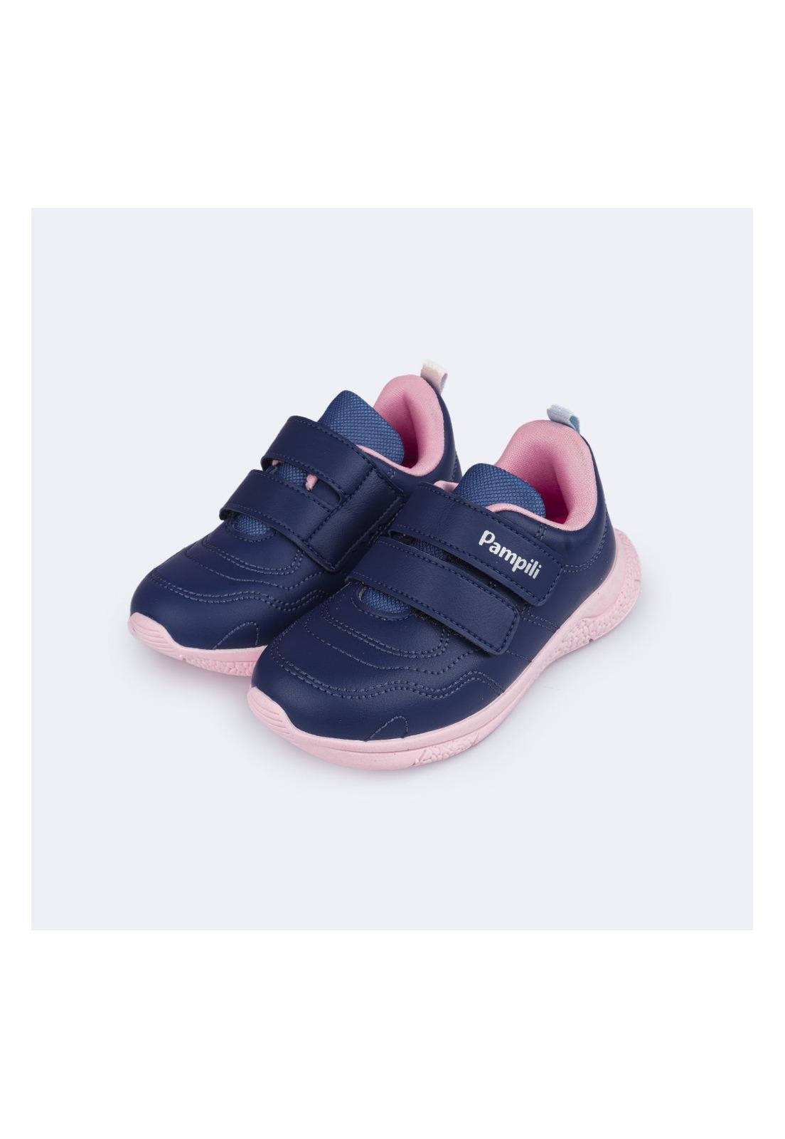 Infantil - Tênis Feminino Mini Soft Costura Casual Preto 20 Preto