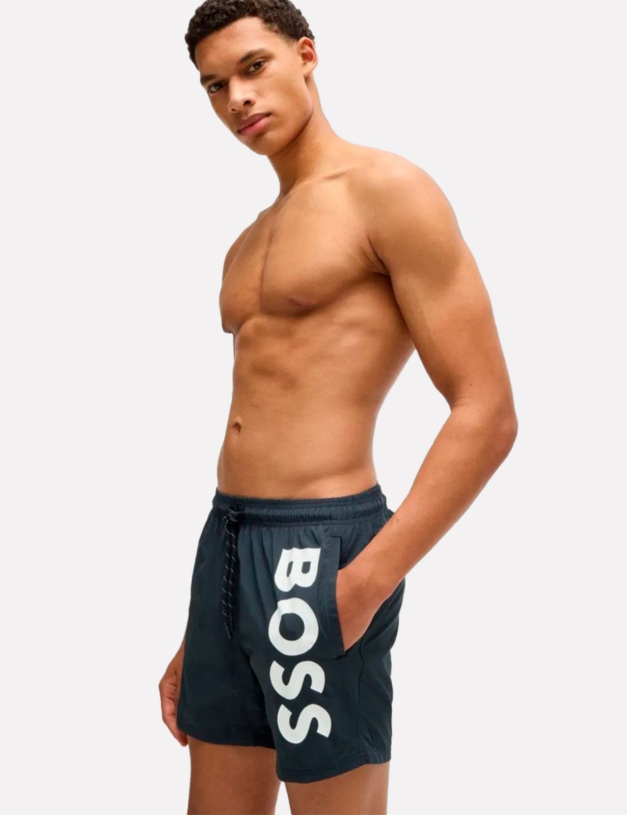Short Hugo Boss Masculino Regular Beach Octopus Preto