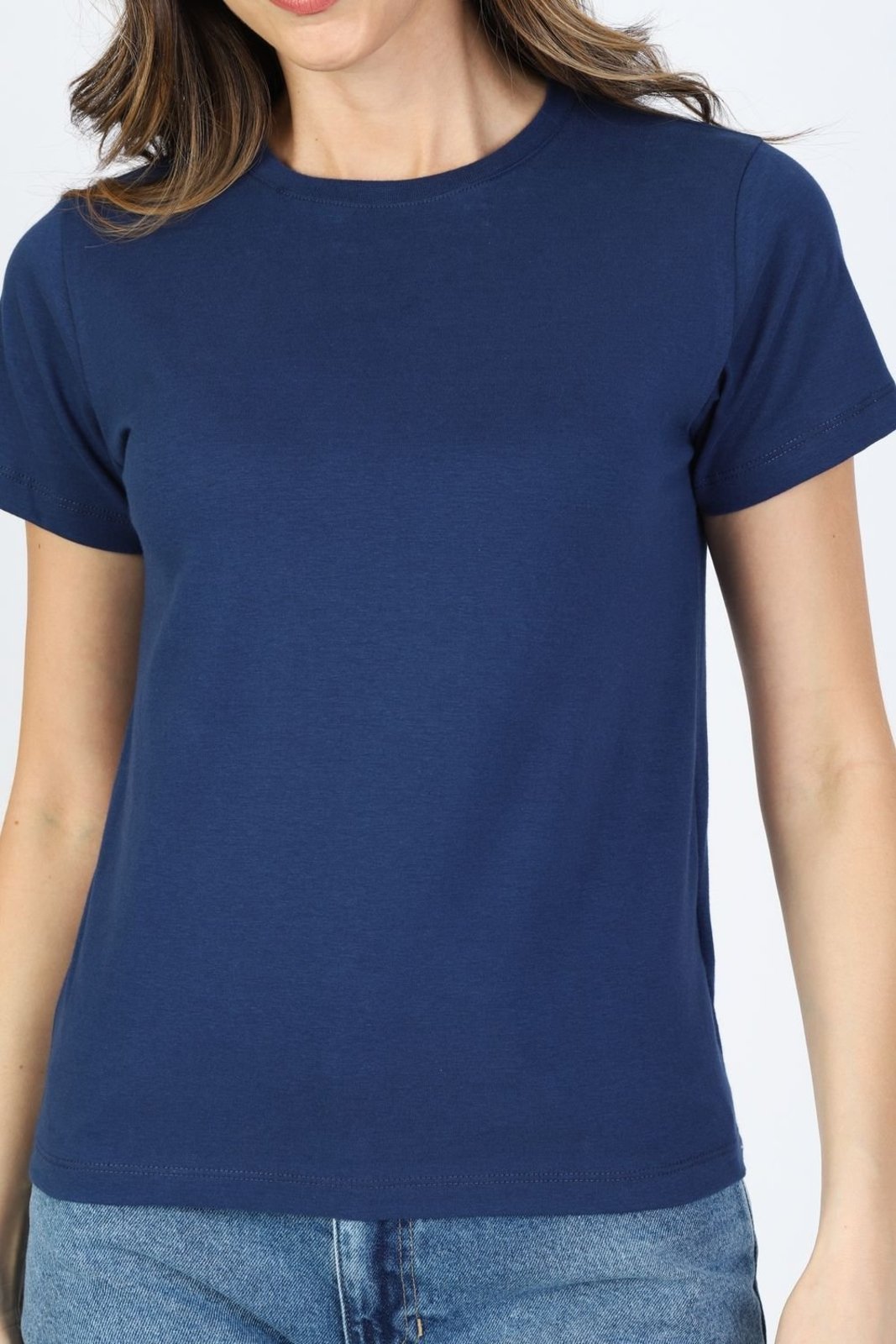 Vista 3 T shirt Decote Redondo GG Gazzy azul marinho Gazzy azul marinho