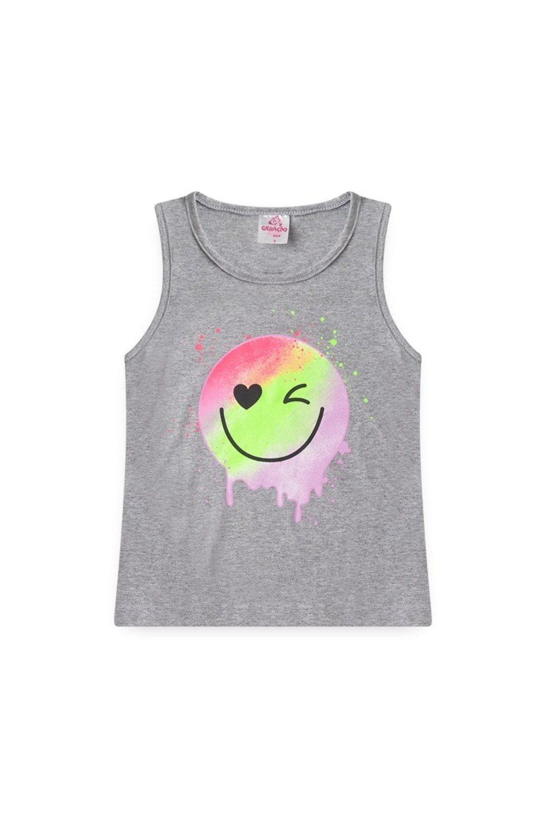 Infantil - Conjunto para Menina Regata e Shorts Emoji - GKS