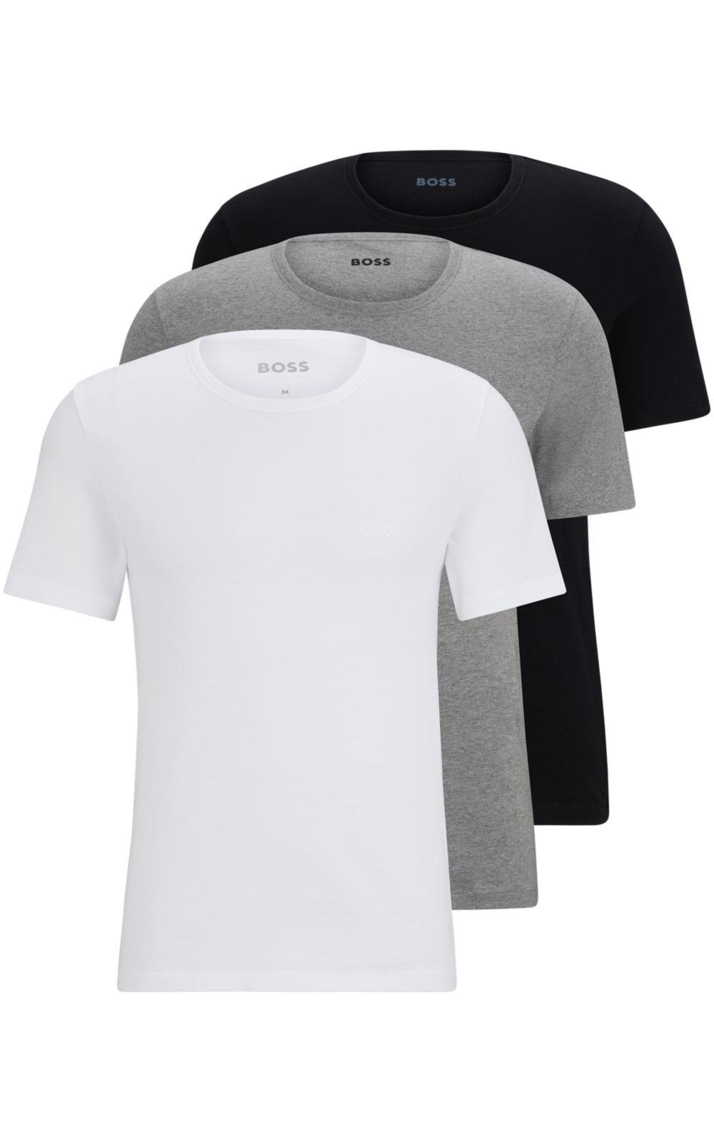 Conjunto 3 Camisetas Em Algodão Com Logo