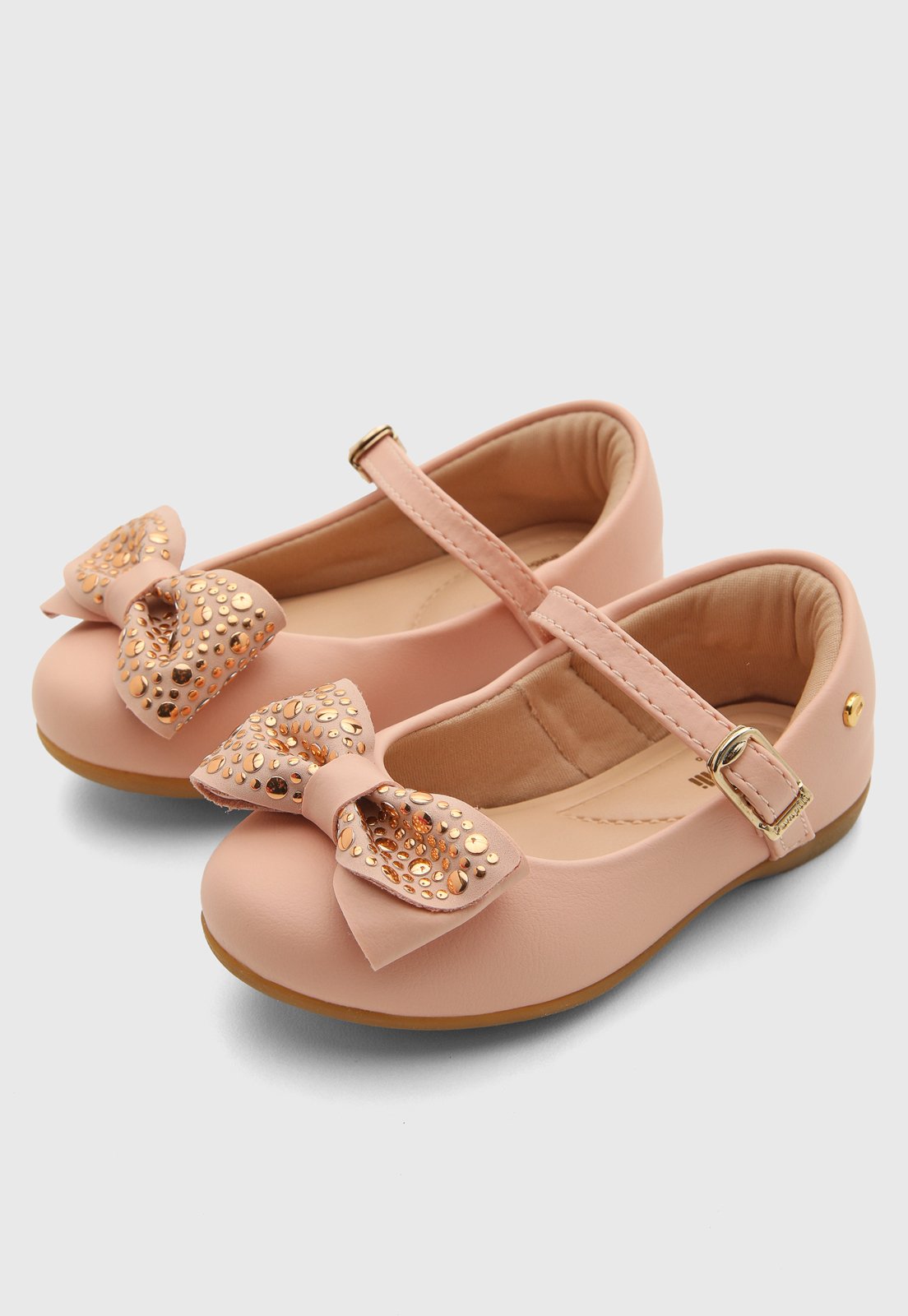 Infantil - Sapatilha Pampili Laço Pedraria Rosa