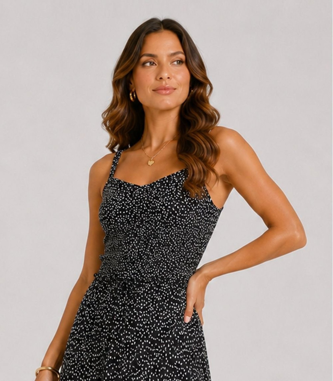 Vestido Feminino Midi Visco Premiere Infinita Cor Preto